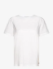 Coster Copenhagen - T-shirt with pleats - t-skjorter - white - 0