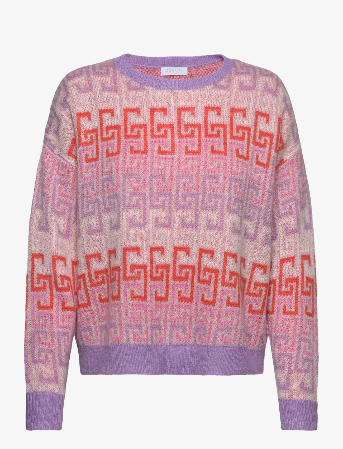 Coster Copenhagen - Knit jaquard with CC color stripe - neulepuserot - colorful cc logo - 0