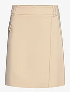 Short skirt with utility details - CREME