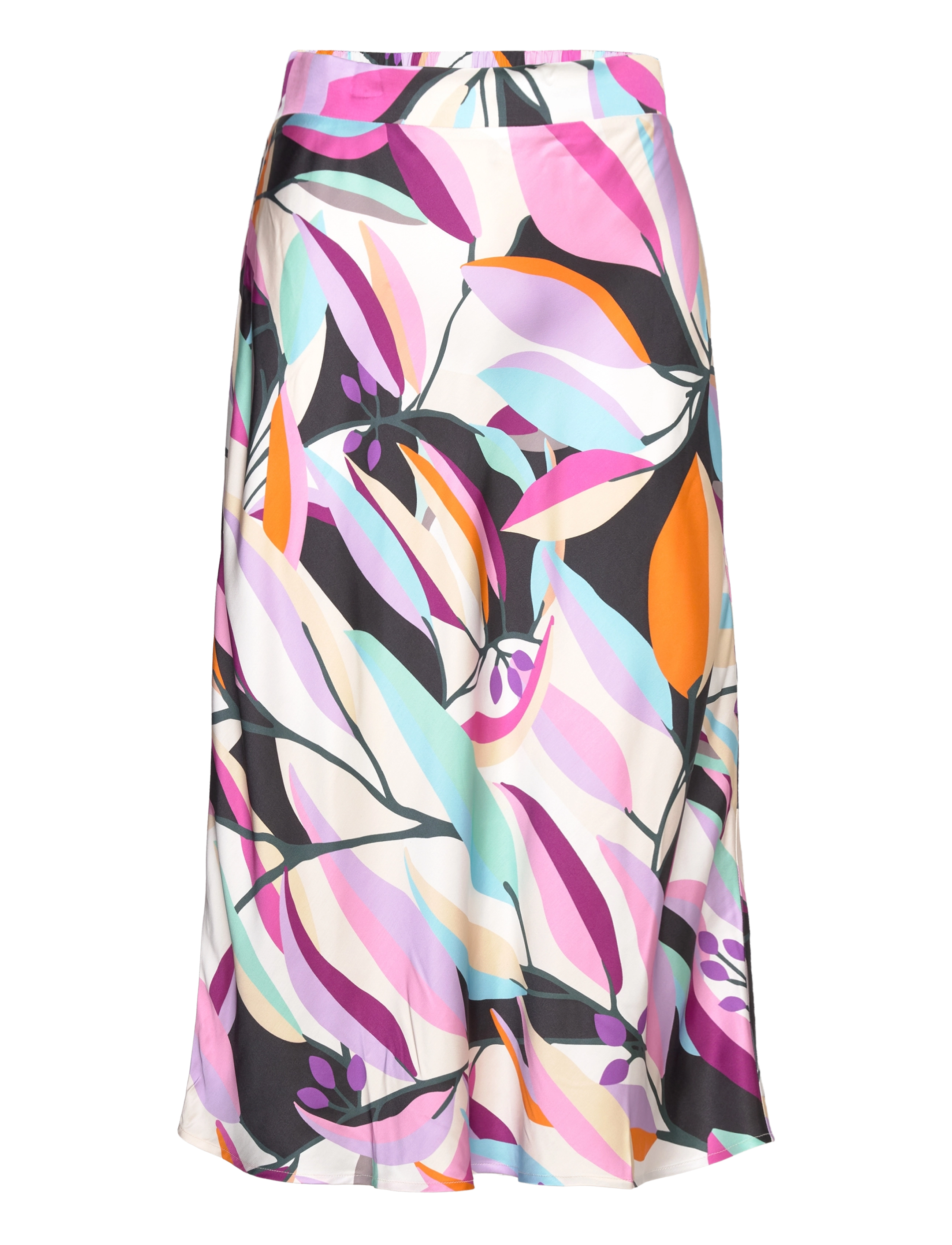 Coster Copenhagen Skirt in multi leaf print - Sille f - Nederdele - MULTI LEAF PRINT / pink/rose