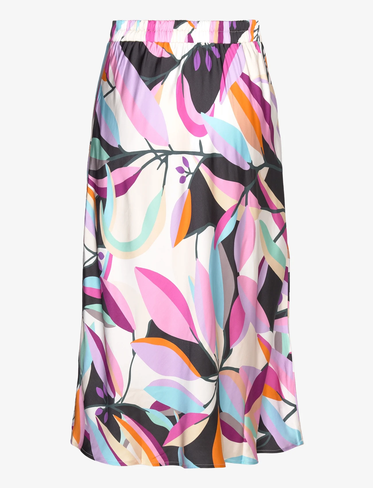 Coster Copenhagen - Skirt in multi leaf print - Sille f - satiinihameet - multi leaf print - 1