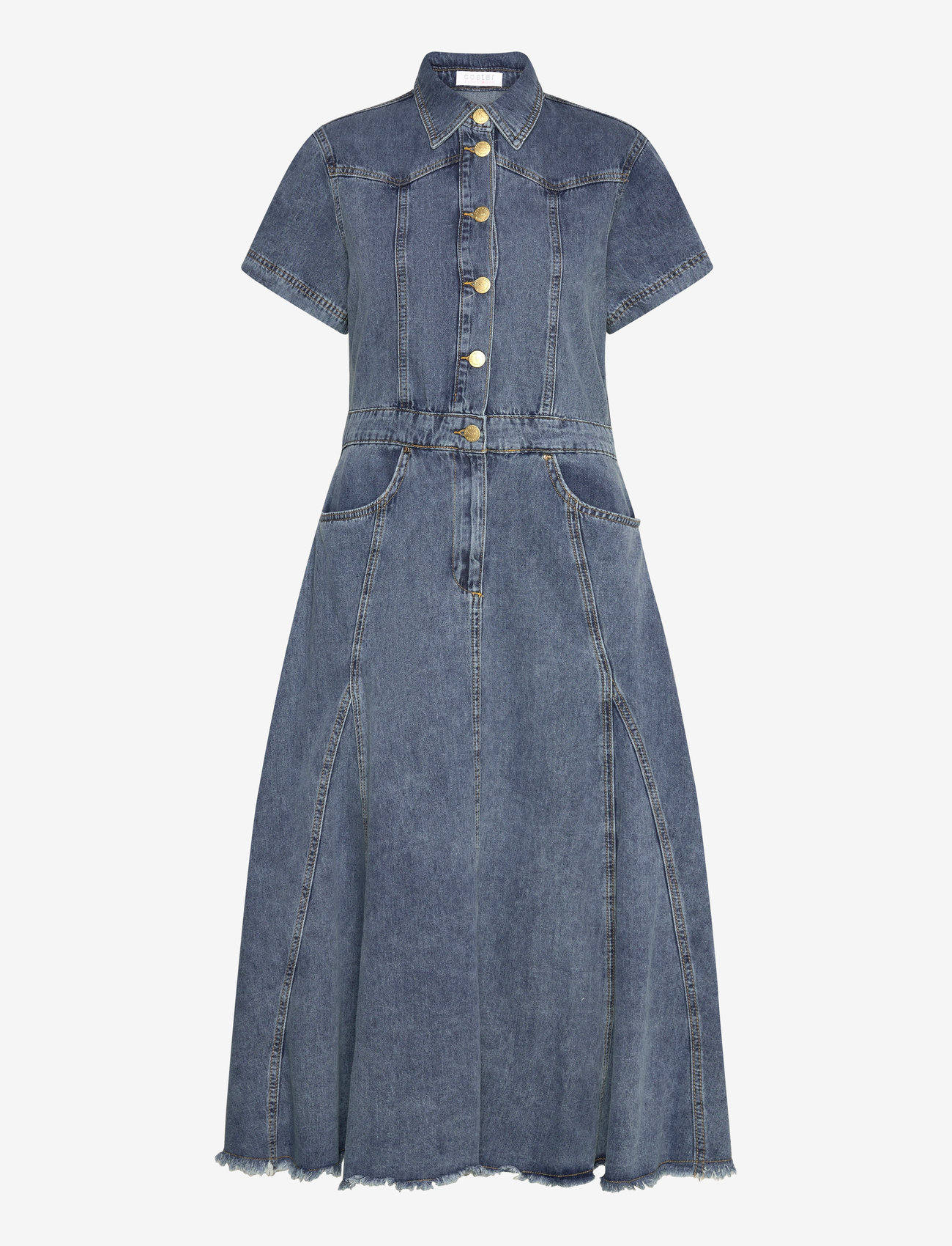 Coster Copenhagen Denim Dress – midi dresses – shop at Booztlet