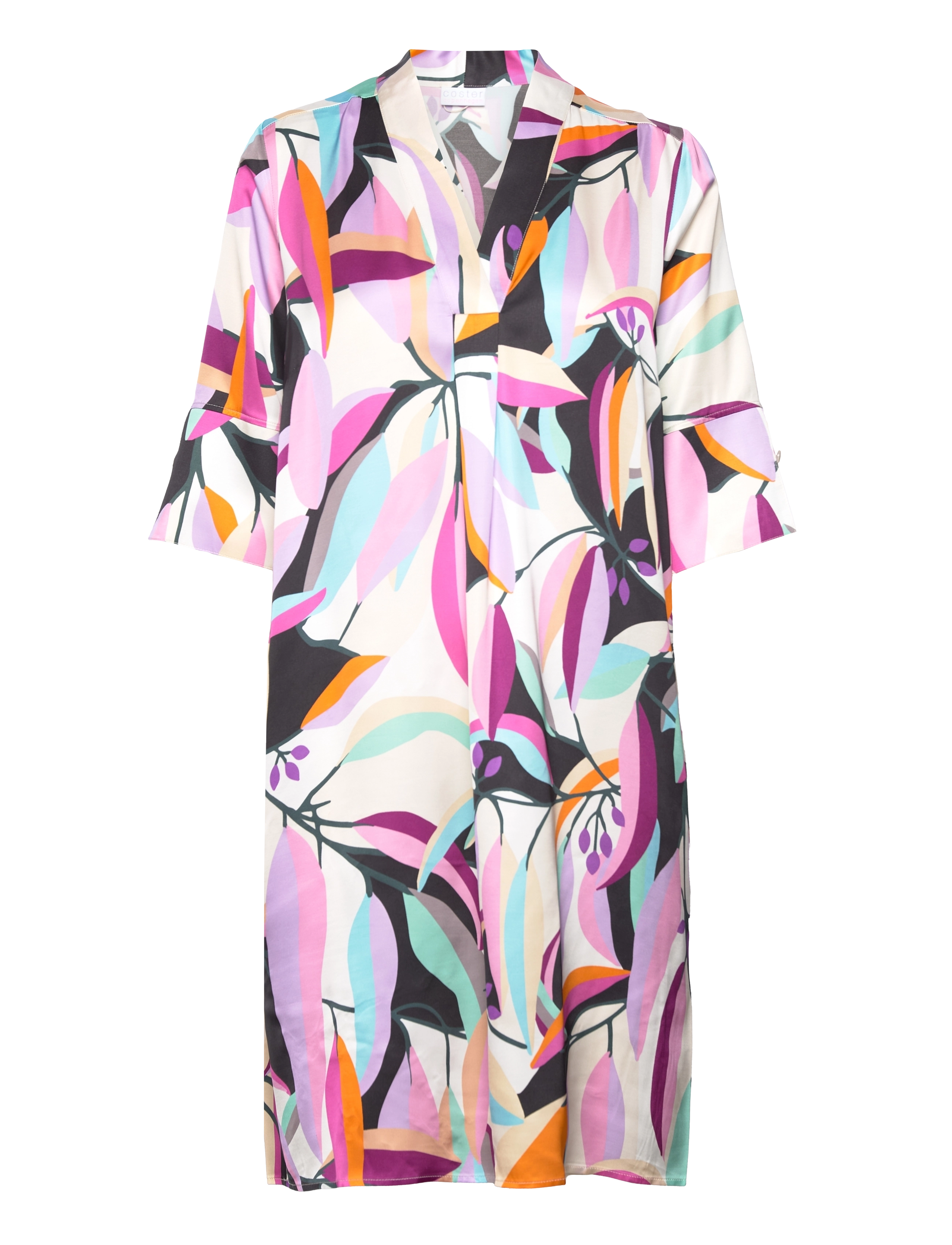 Coster Copenhagen - Tunika dress in multi leaf print - multi leaf print - 2