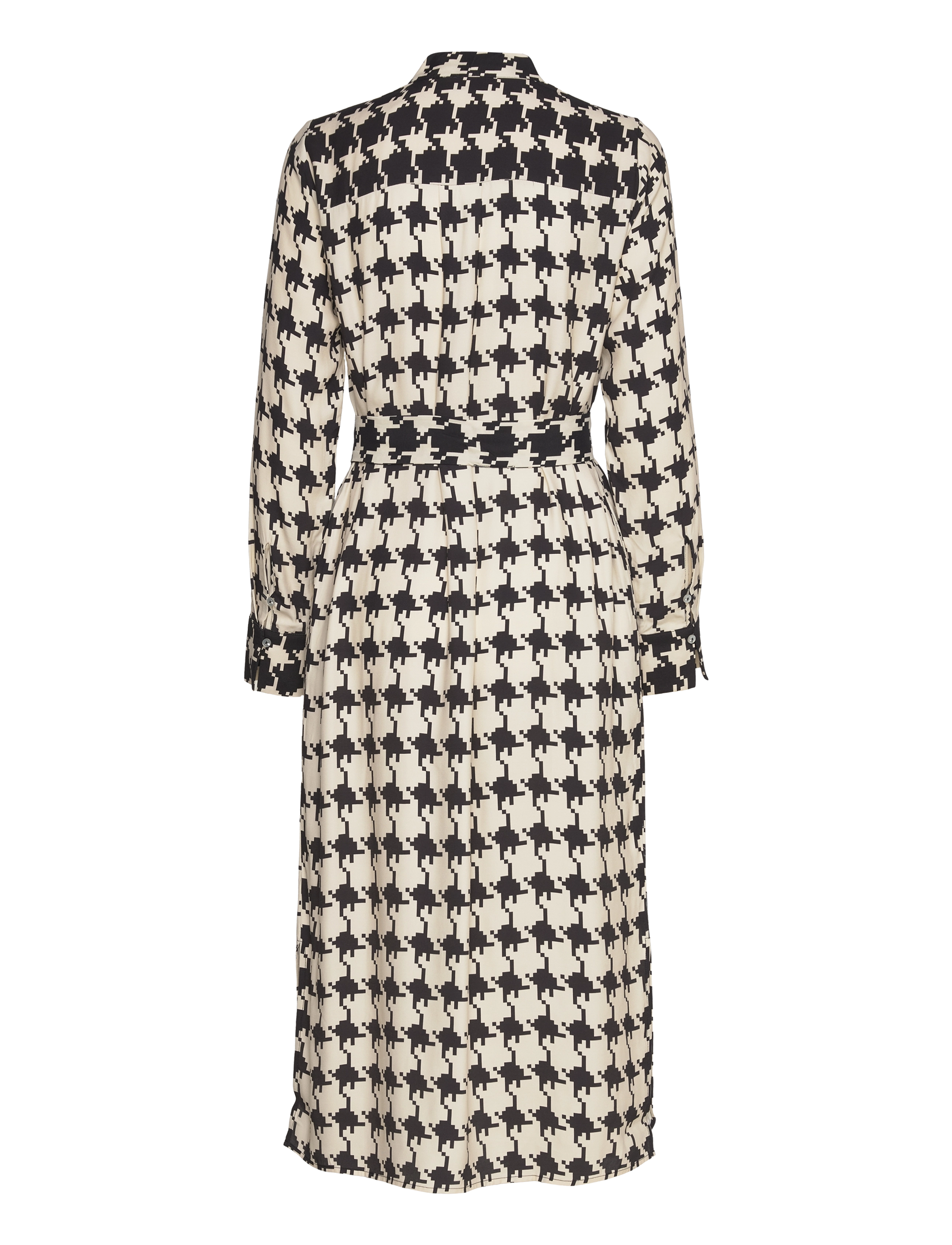 Coster Copenhagen - Long dress in houndstooth print - midikleider - houndstooth mix print - 1