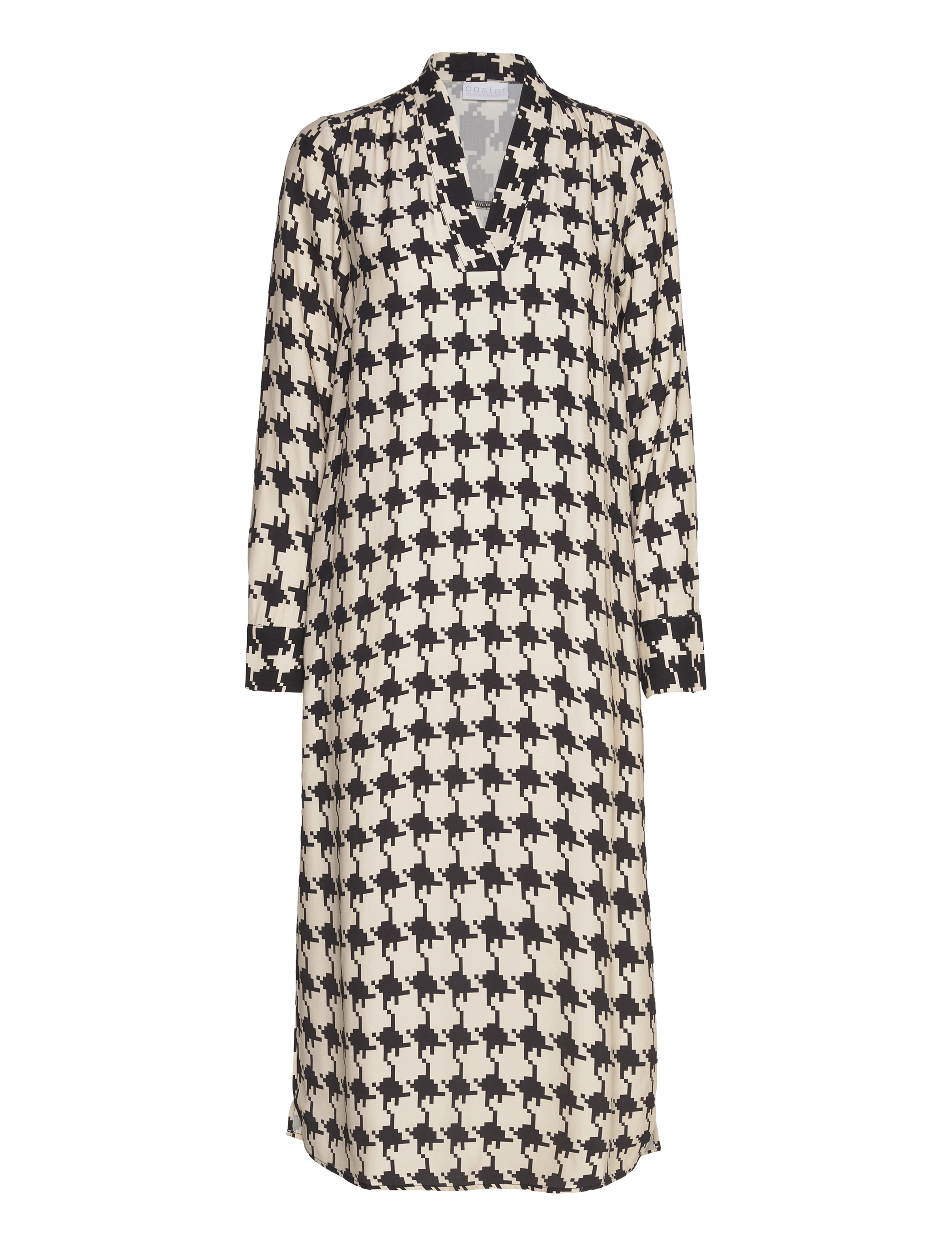 Coster Copenhagen - Long dress in houndstooth print - midikleider - houndstooth mix print - 2