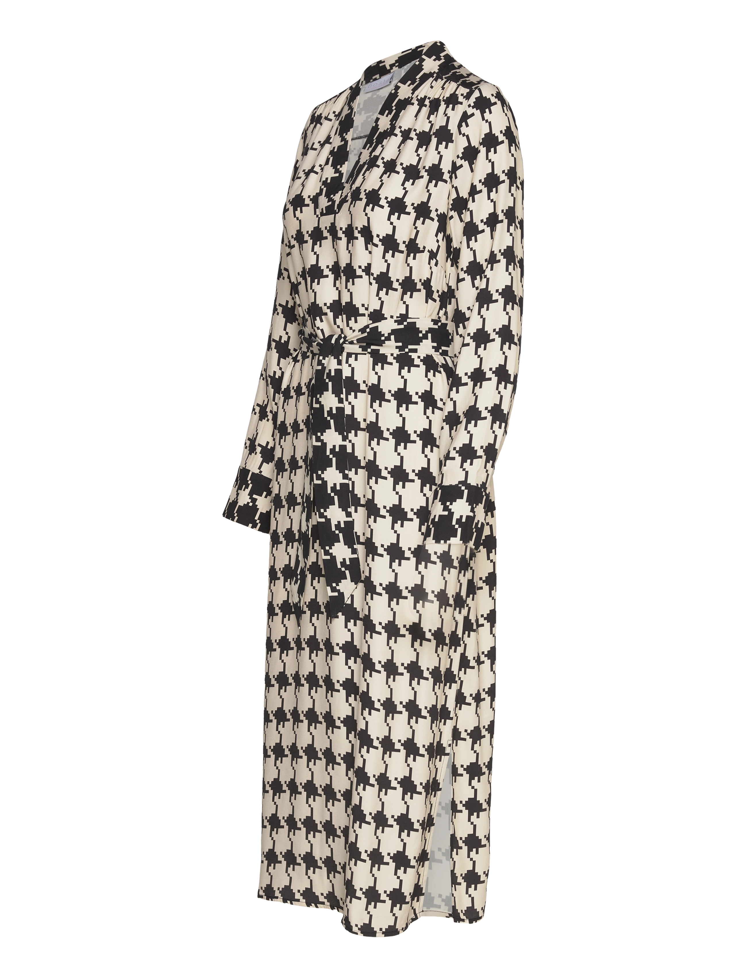 Coster Copenhagen - Long dress in houndstooth print - midikleider - houndstooth mix print - 3