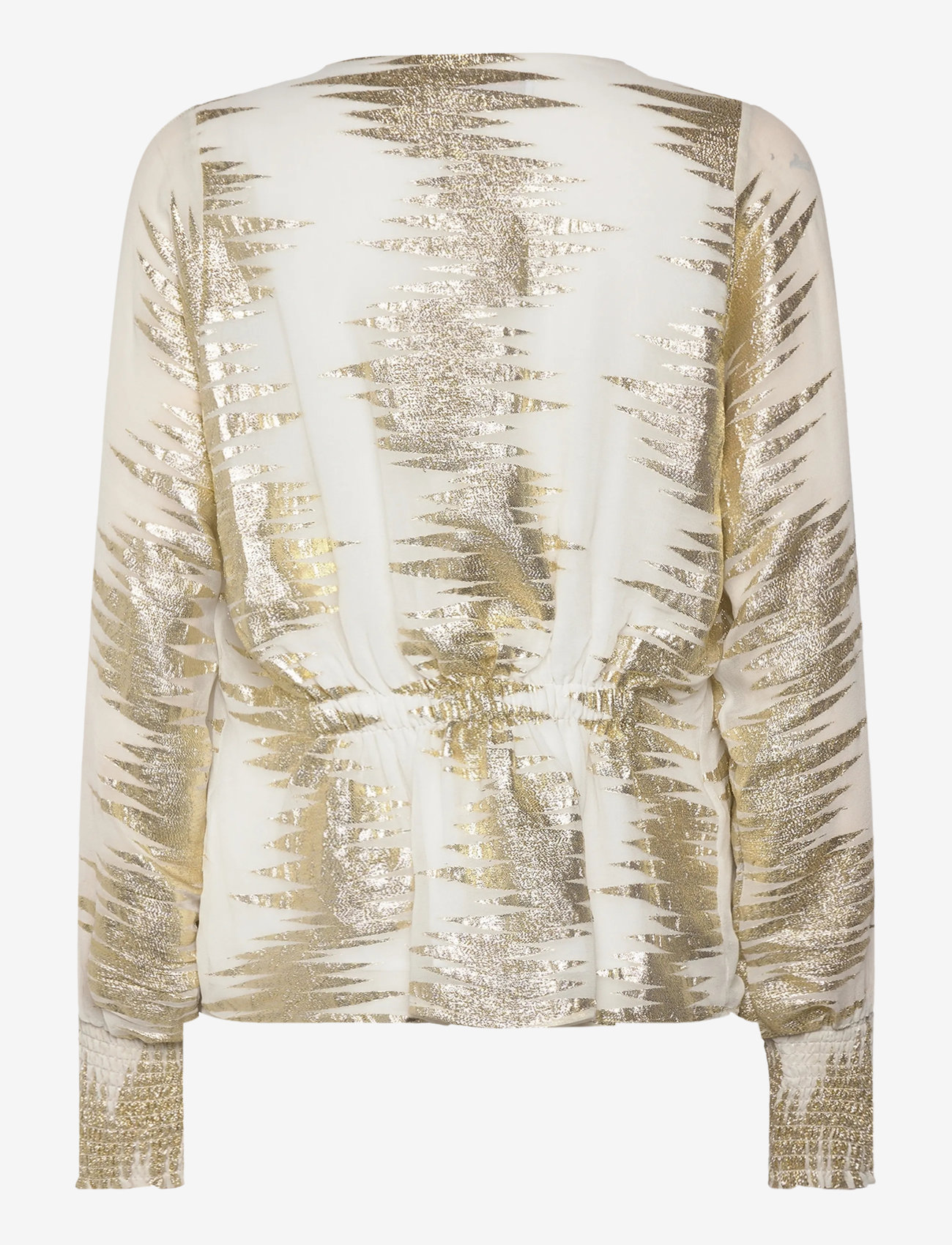 Coster Copenhagen - Shirt with lurex pattern - langärmlige blusen - lurex zig zag - 1