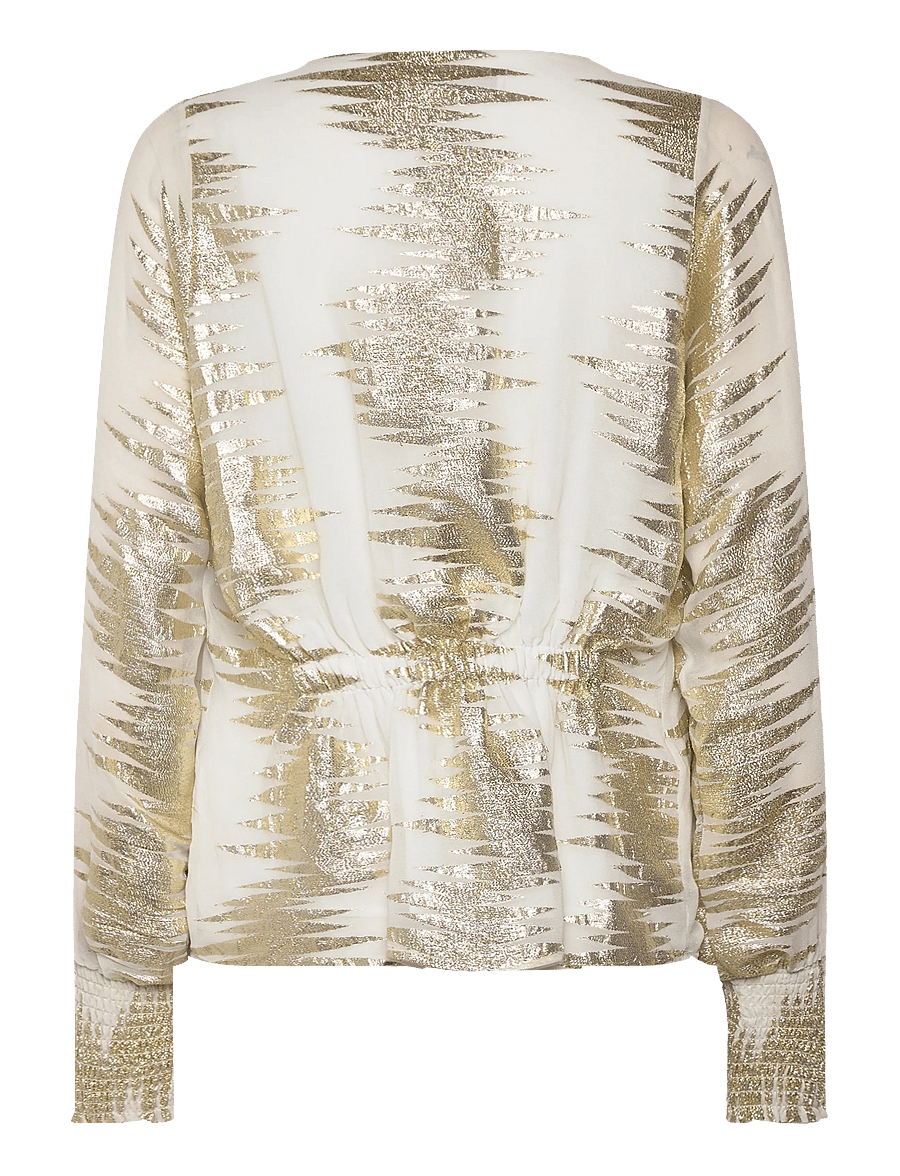 Coster Copenhagen - Shirt with lurex pattern - pikkade varrukatega pluusid - lurex zig zag - 1
