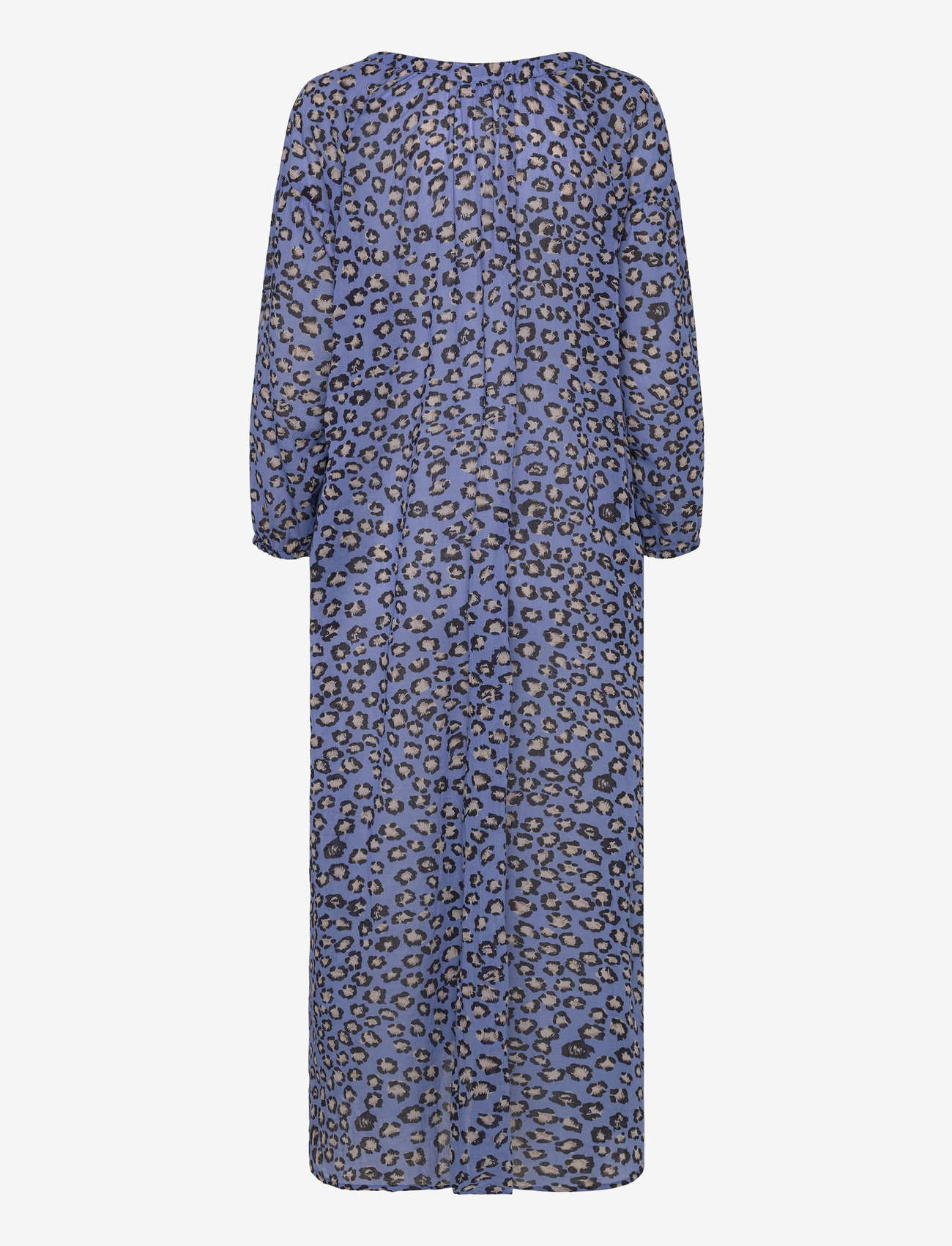 Coster Copenhagen - Dress with placket in leo print - midi kjoler - classic leo blue - 1