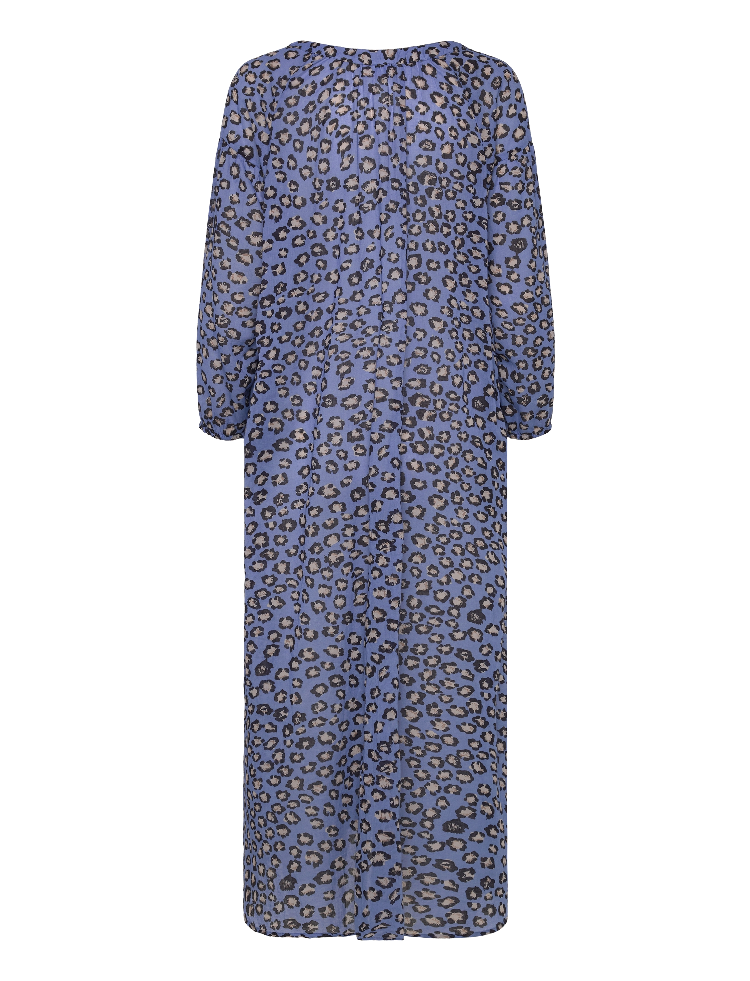 Coster Copenhagen - Dress with placket in leo print - midi kjoler - classic leo blue - 1