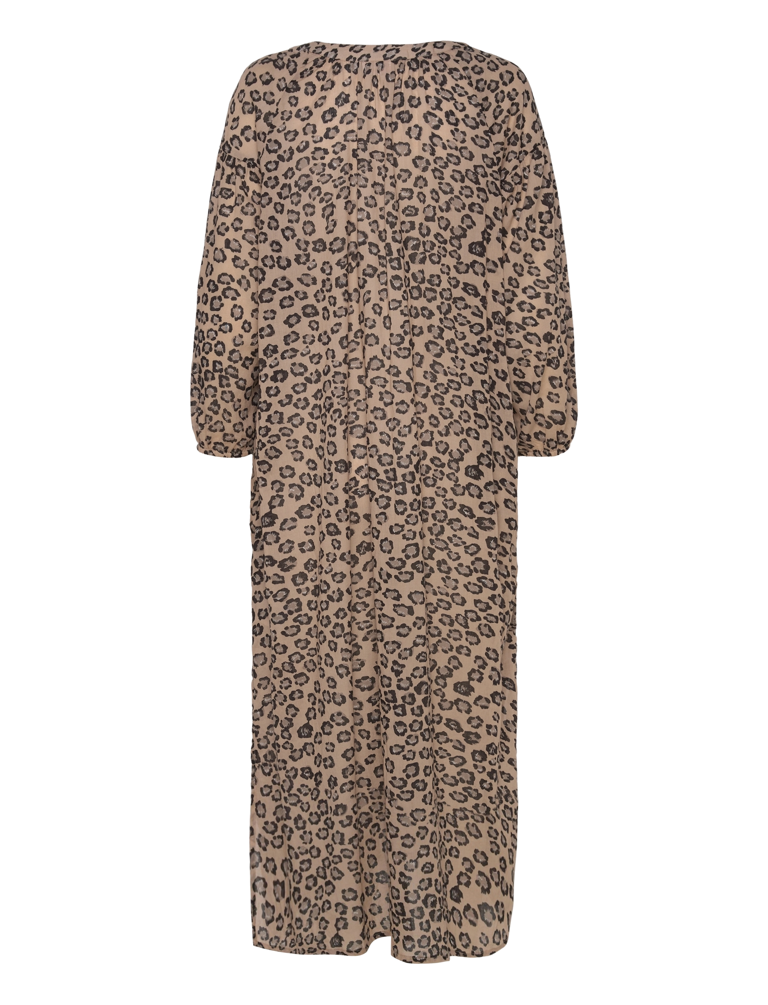 Coster Copenhagen - Dress with placket in leo print - midi kjoler - classic leo brown - 1