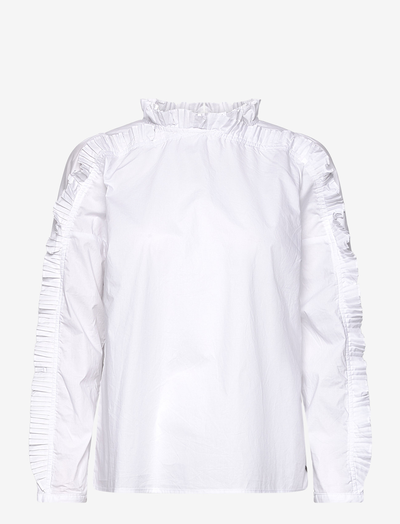 Coster Copenhagen - Shirt with ruffles - pikkade varrukatega pluusid - white - 0