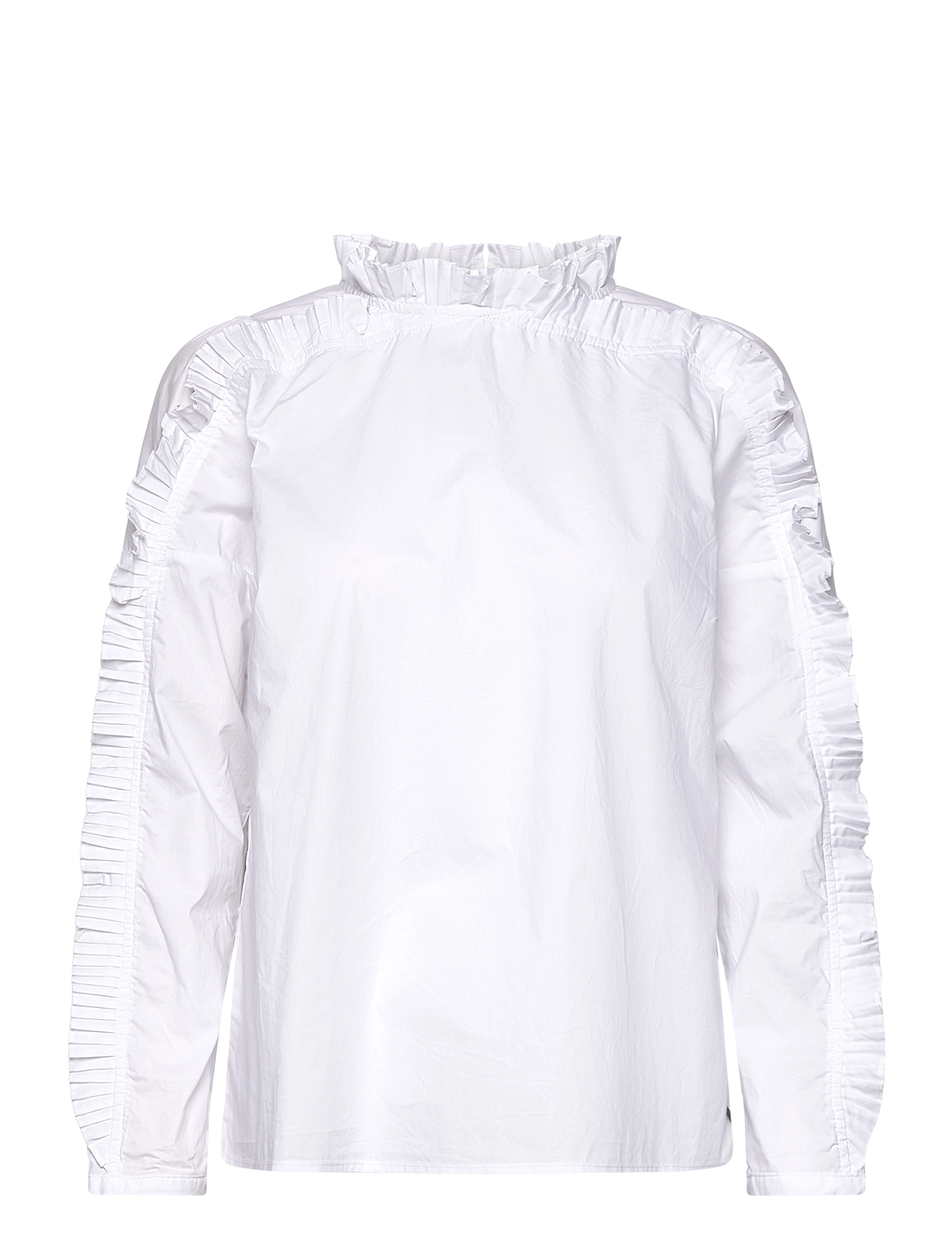 Coster Copenhagen Shirt with ruffles - Kollektsioonid - WHITE / white