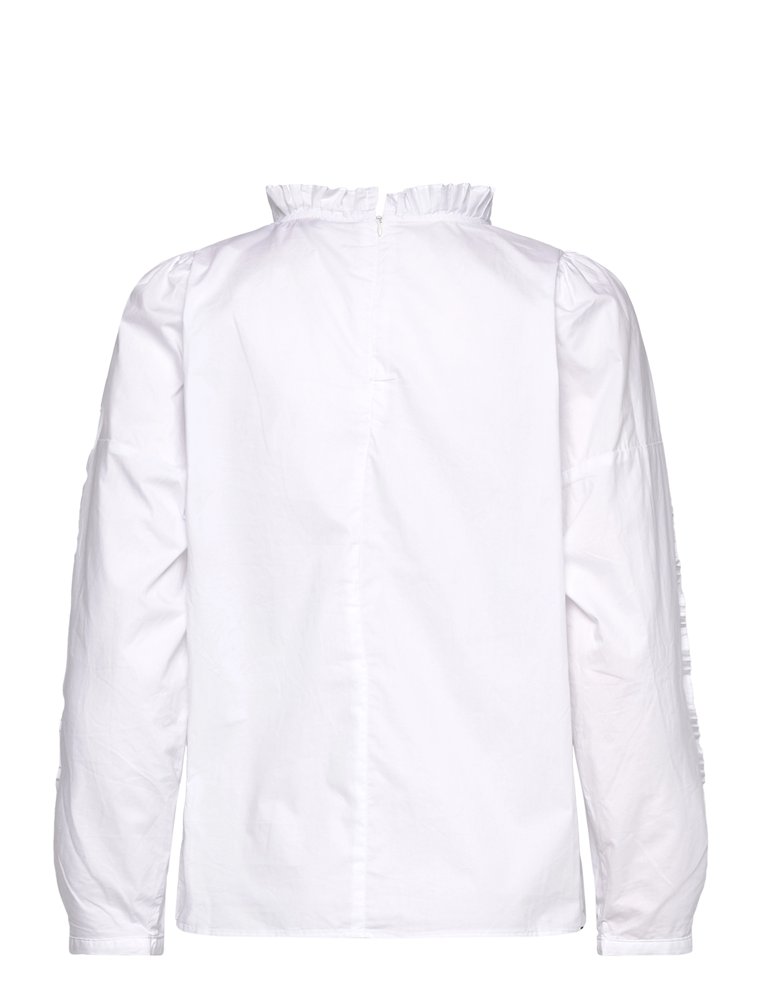 Coster Copenhagen - Shirt with ruffles - langærmede bluser - white - 1