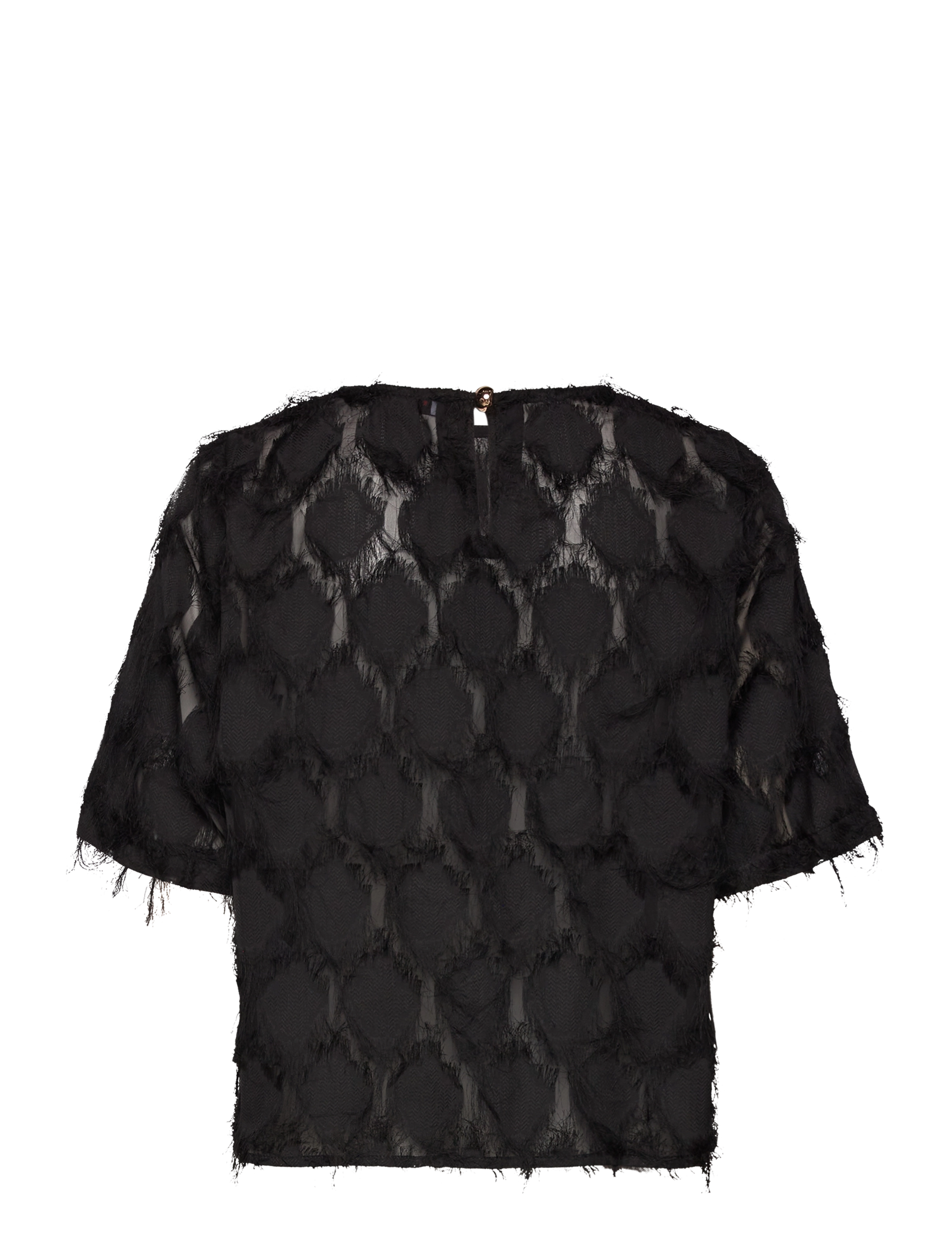 Coster Copenhagen - Top in fluffy lace - black - 2