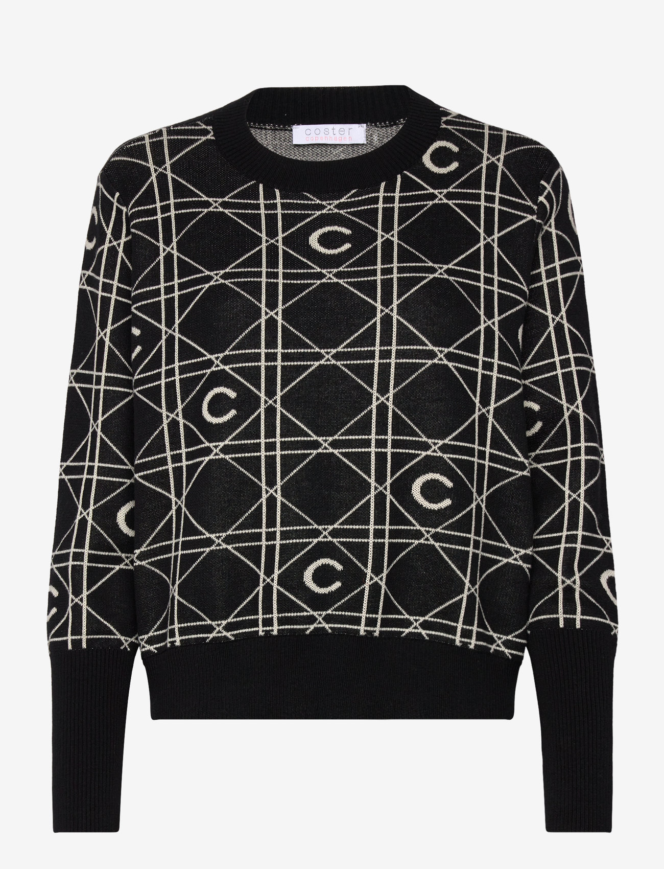 Coster Copenhagen - Seawool with logo - höstkläder - black/creme - 0