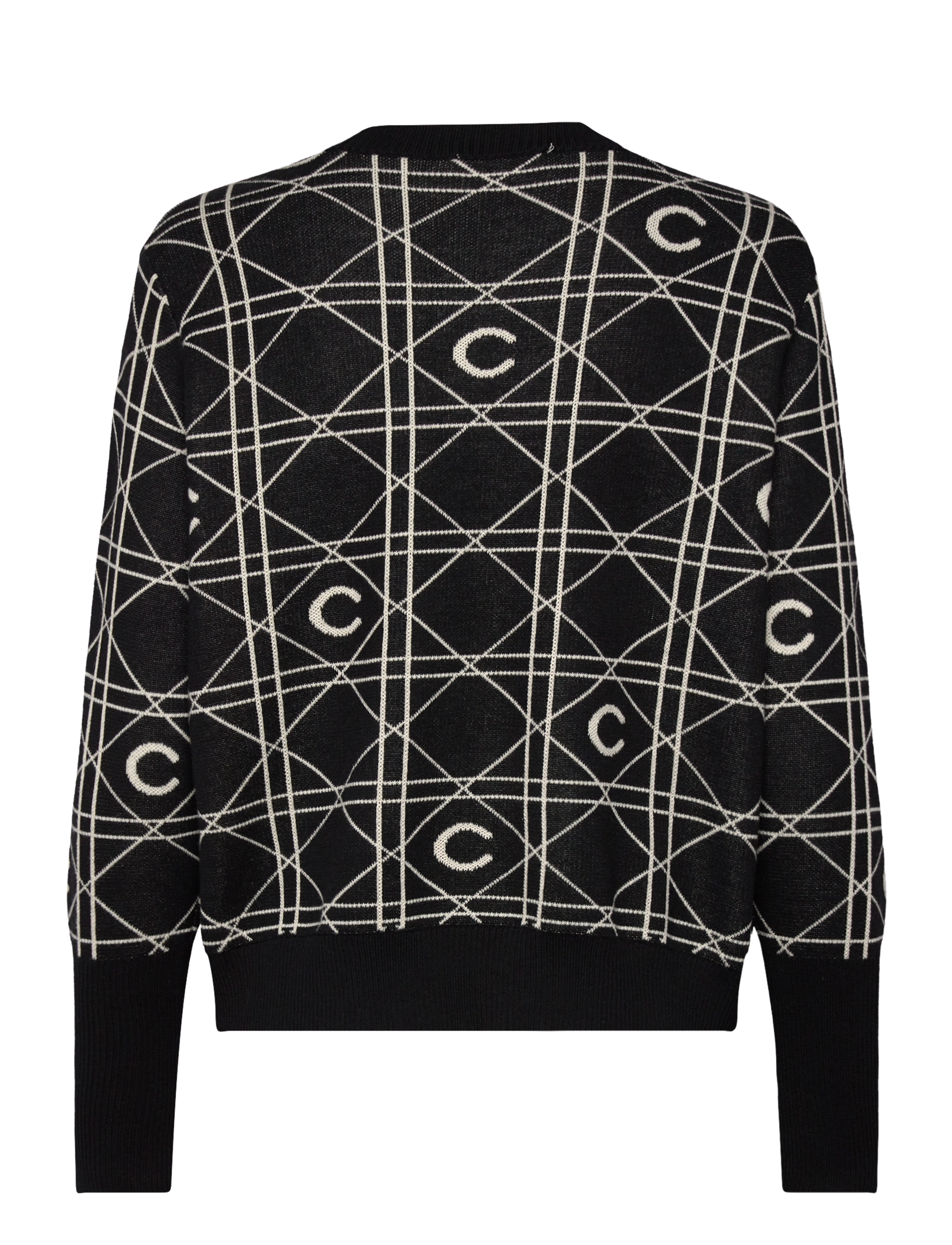 Coster Copenhagen - Seawool with logo - neulepuserot - black/creme - 2