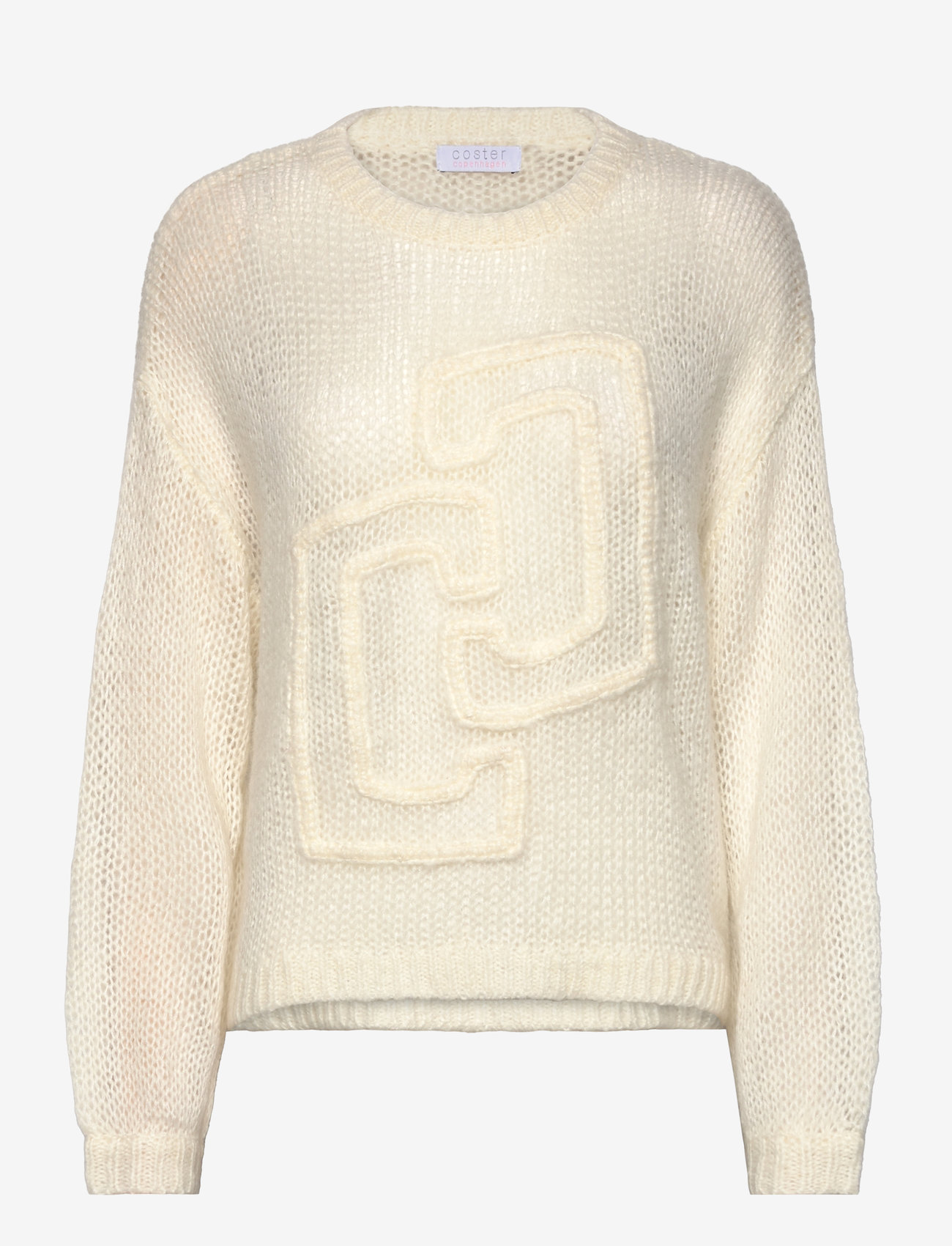 Coster Copenhagen - Knit with large emblem - neulepuserot - creme - 1