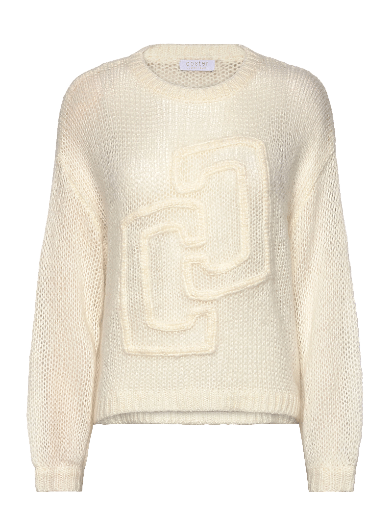 Coster Copenhagen - Knit with large emblem - neulepuserot - creme - 1