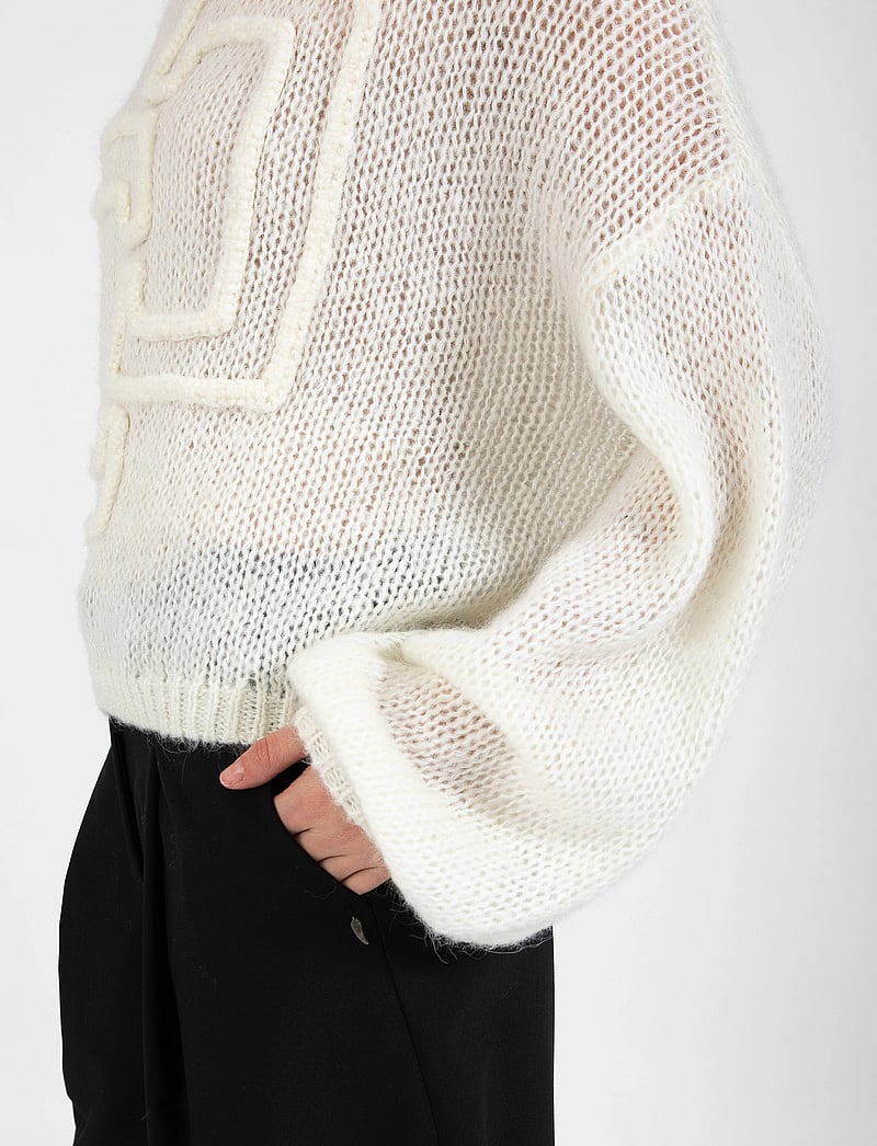 Coster Copenhagen - Knit with large emblem - neulepuserot - creme - 5