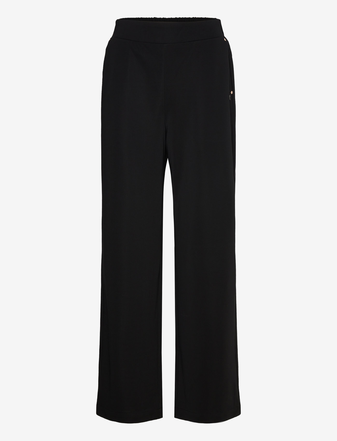 Coster Copenhagen - Jersey Pants - Sille fit - bukser med brede ben - black - 0
