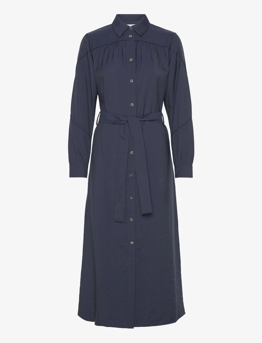Coster Copenhagen - Dress with belt - skjortekjoler - dark blue - 0