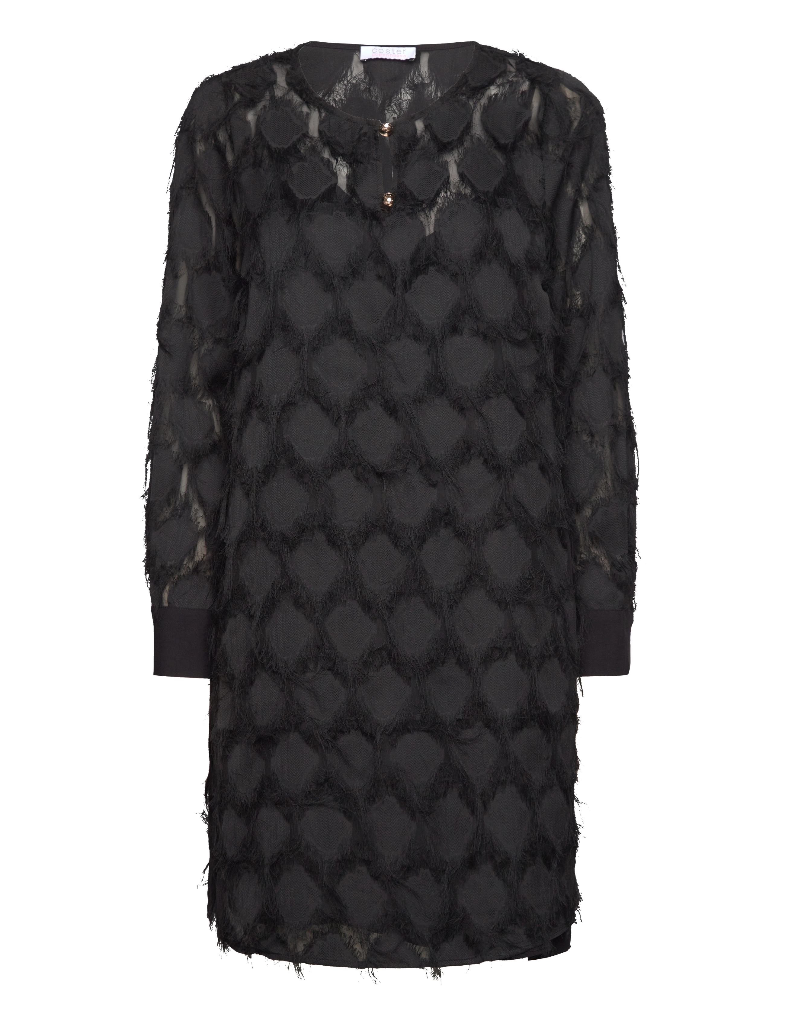 COSTER COPENHAGEN Kleid In Fluffy Strickjacke Schwarz - 38 - Damen