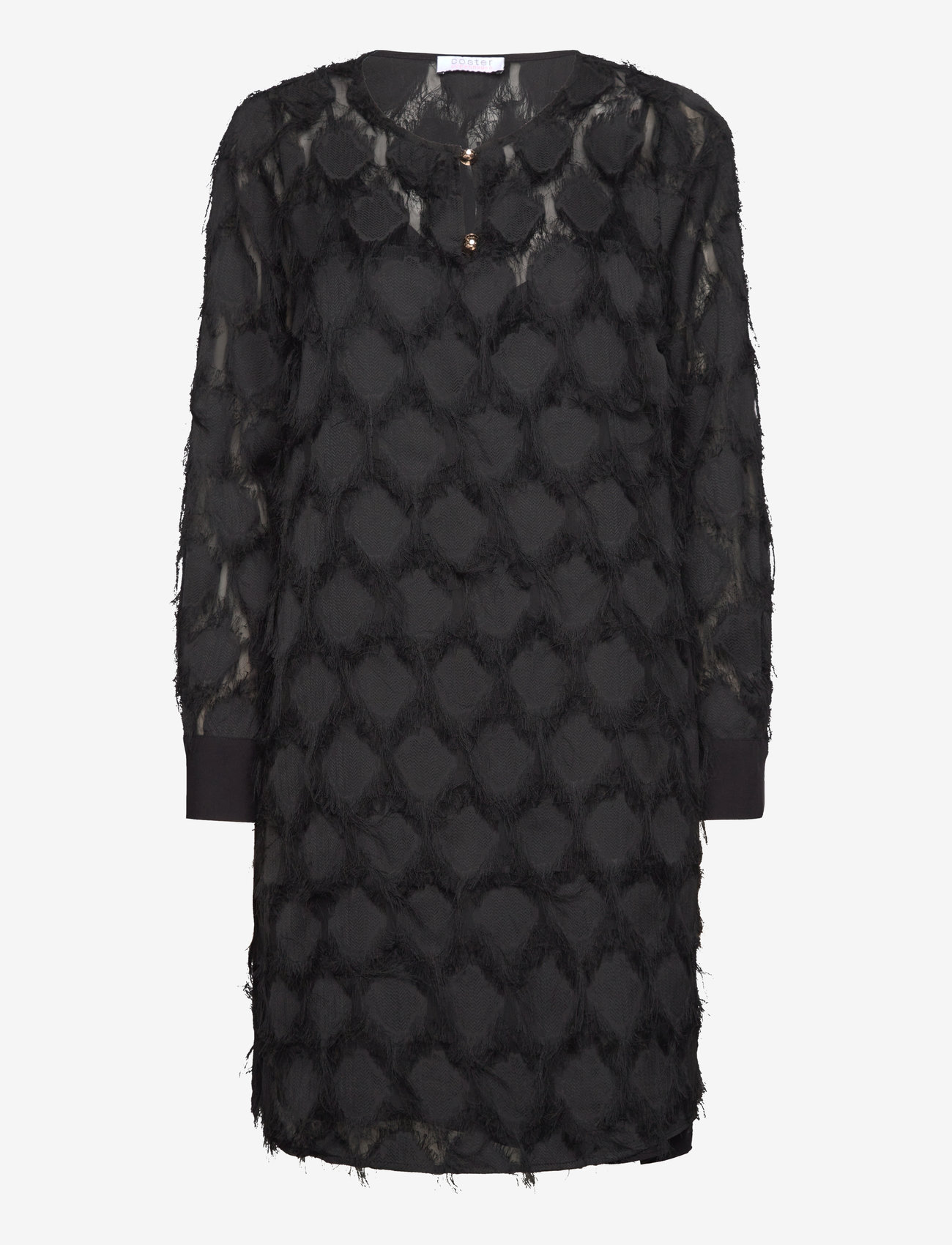 Coster Copenhagen - Dress in fluffy lace - spitzenkleider - black - 1