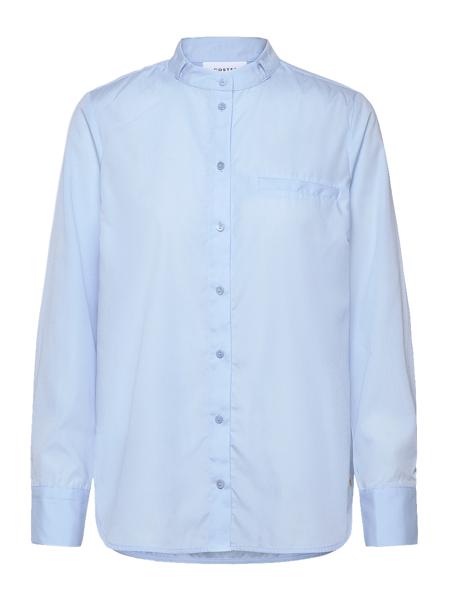 Coster Copenhagen - Shirt with rose necklace - langärmlige hemden - arctic blue - 2
