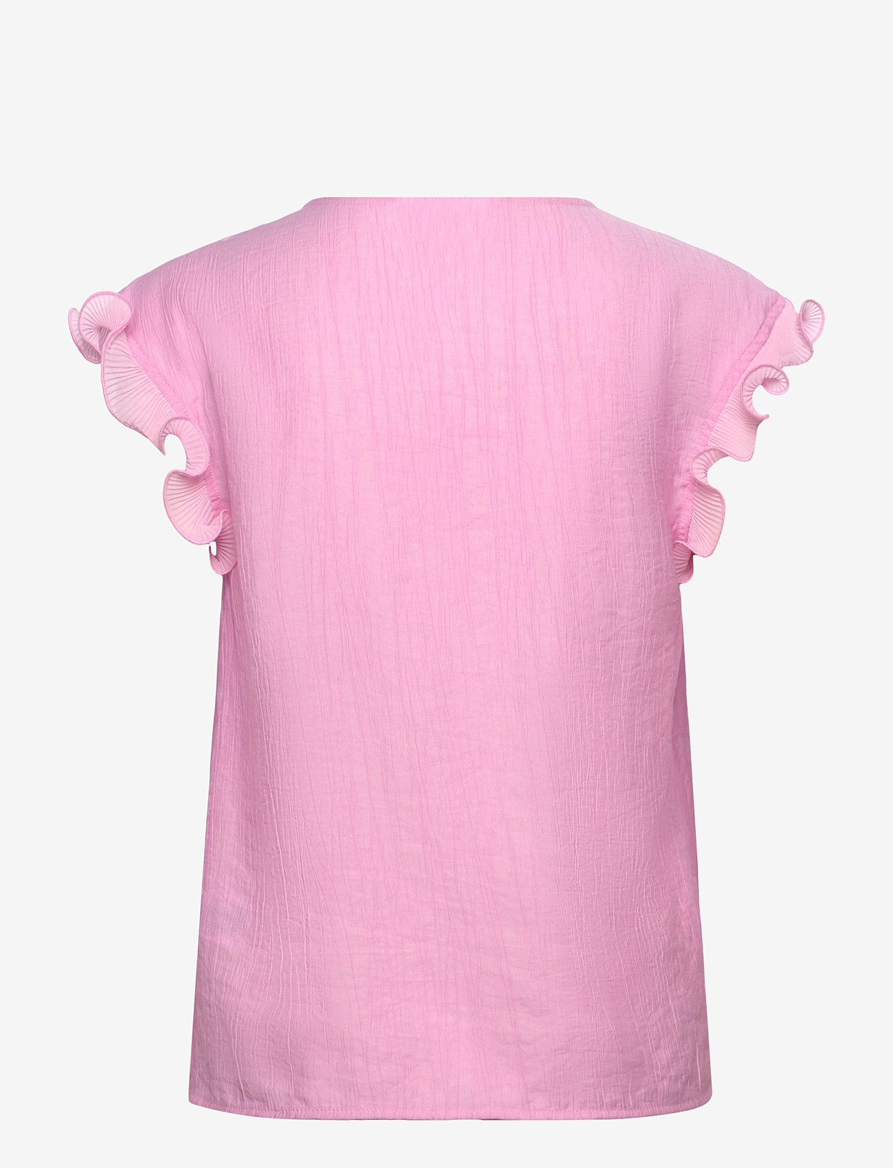 Coster Copenhagen - Top with ruffles in v-neck - Ärmellose blusen - magenta - 2