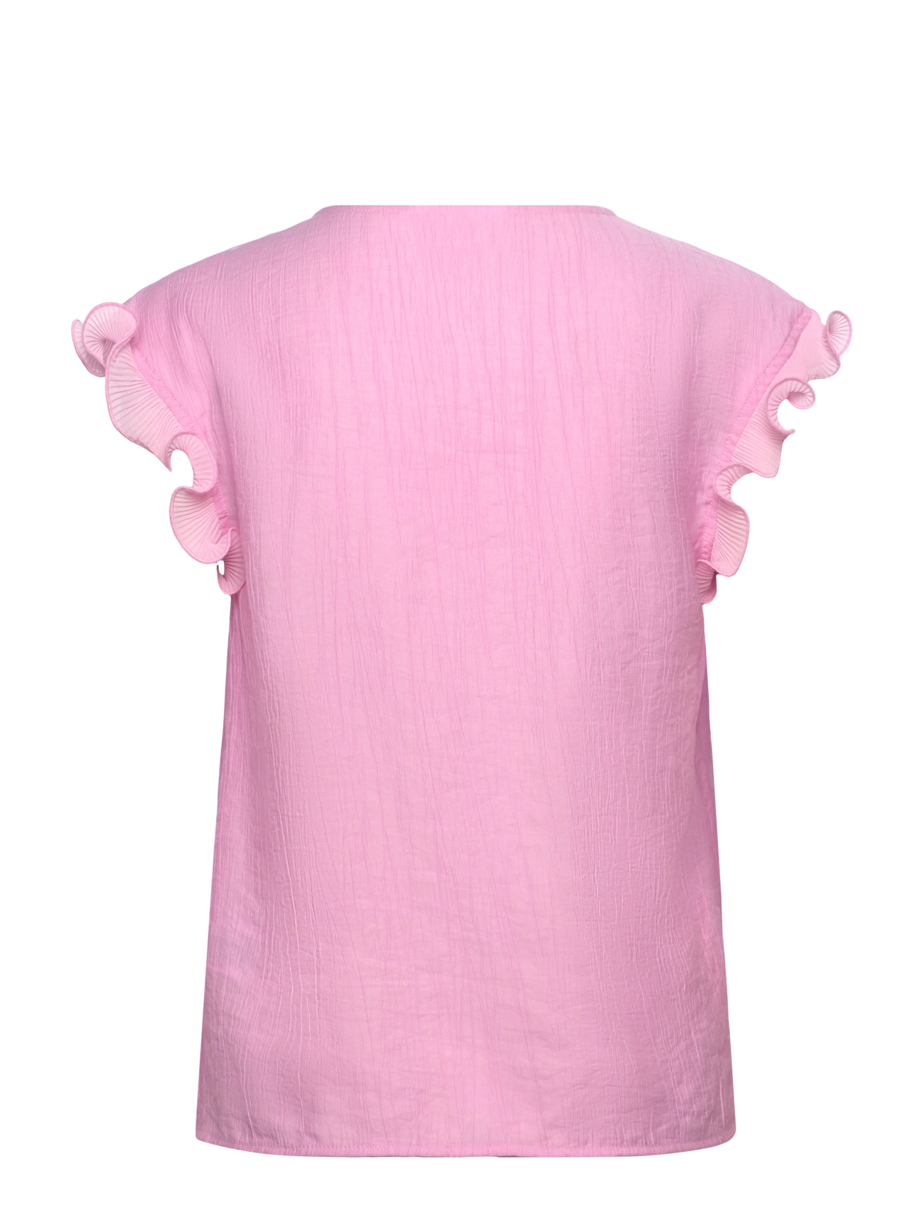 Coster Copenhagen - Top with ruffles in v-neck - Ärmellose blusen - magenta - 2