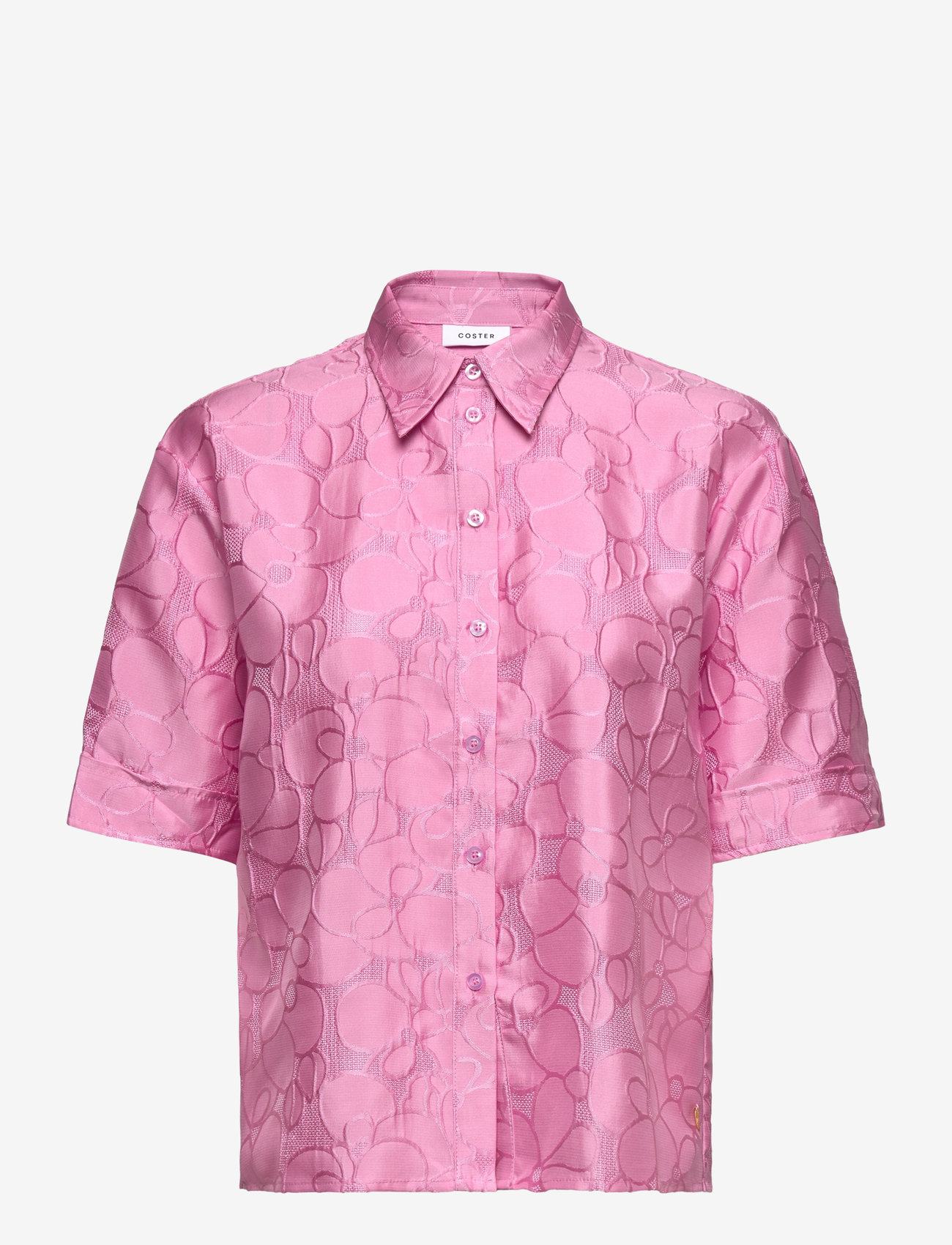 Coster Copenhagen - Shirt with short wide sleeves - magenta - 1