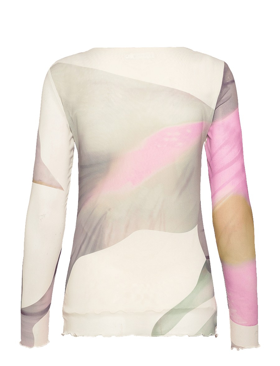 Coster Copenhagen - Mesh top in liqued flower print - långärmade toppar - liquid flower print - 2
