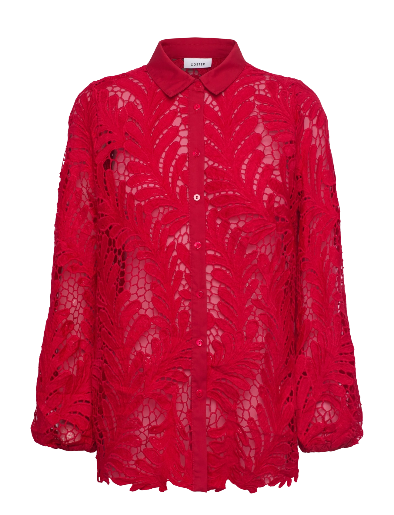COSTER COPENHAGEN Strickjacke Shirt Rot - 34 - Damen