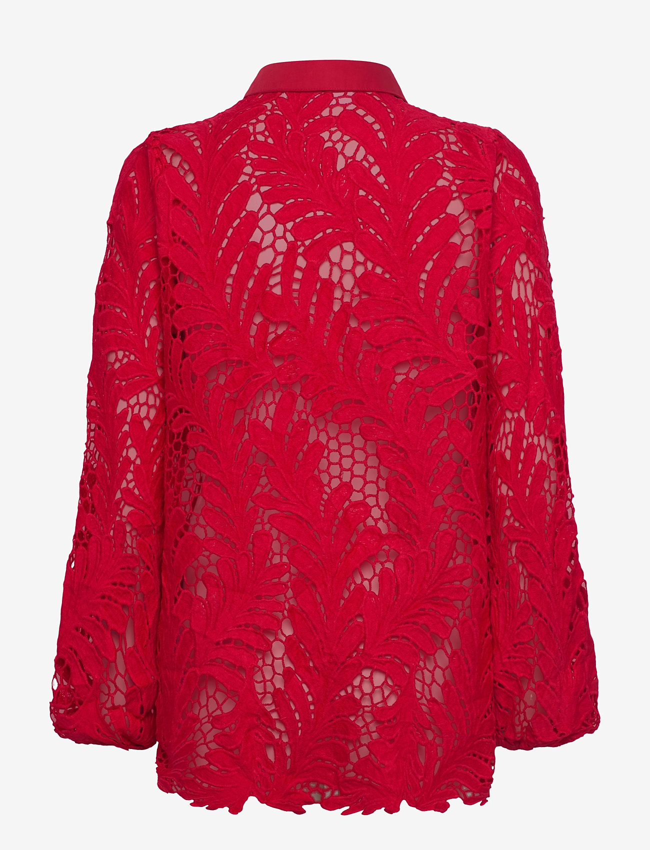 Coster Copenhagen - Lace shirt - langærmede skjorter - scarlet red - 1