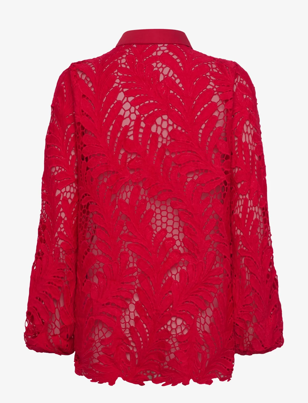 Coster Copenhagen - Lace shirt - langærmede skjorter - scarlet red - 1