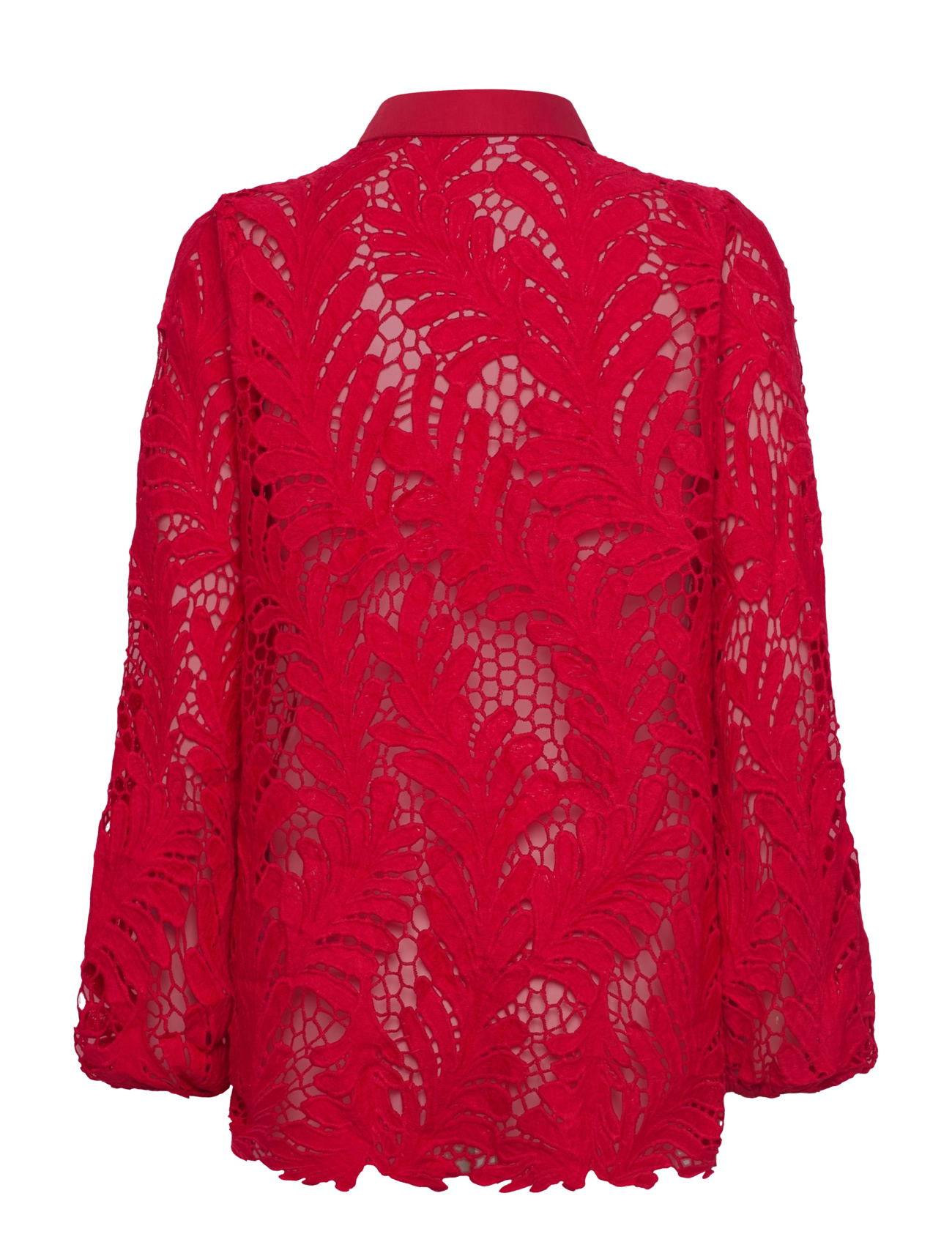 Coster Copenhagen - Lace shirt - langærmede skjorter - scarlet red - 1