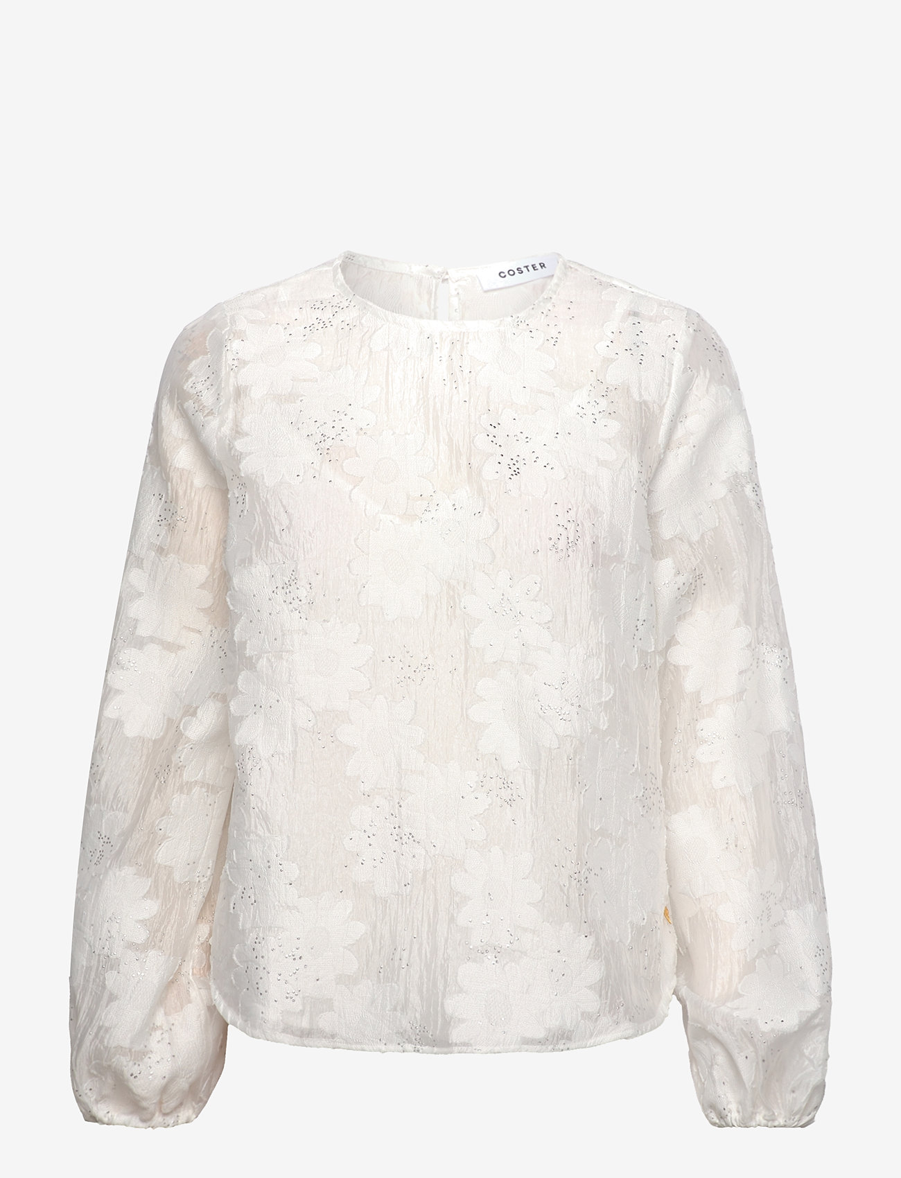 Coster Copenhagen - Blouse with ballon sleeves - long-sleeved blouses - white - 0
