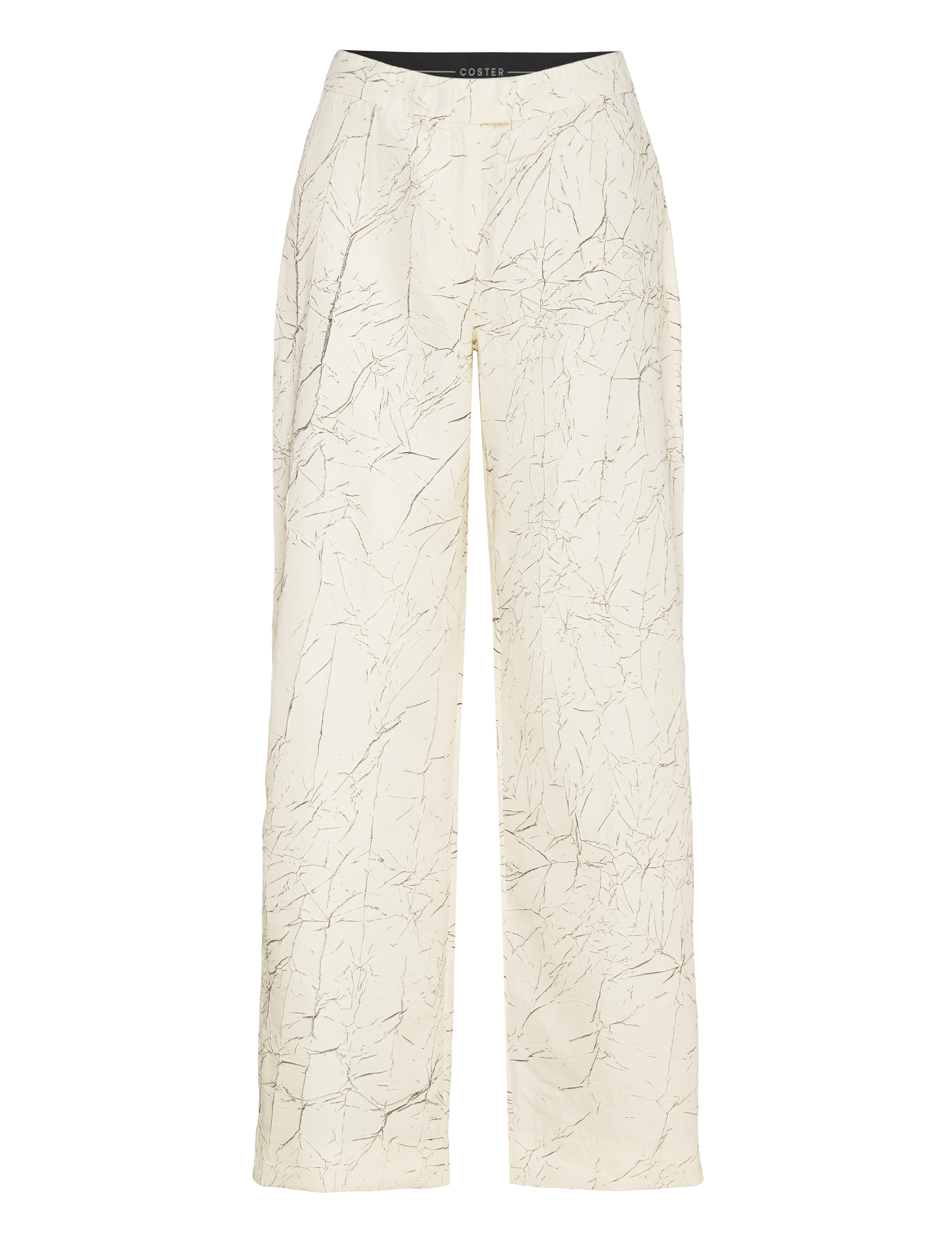 COSTER COPENHAGEN Crinkled Anzug Hosen - Petra Fit Cream - 34 - Damen