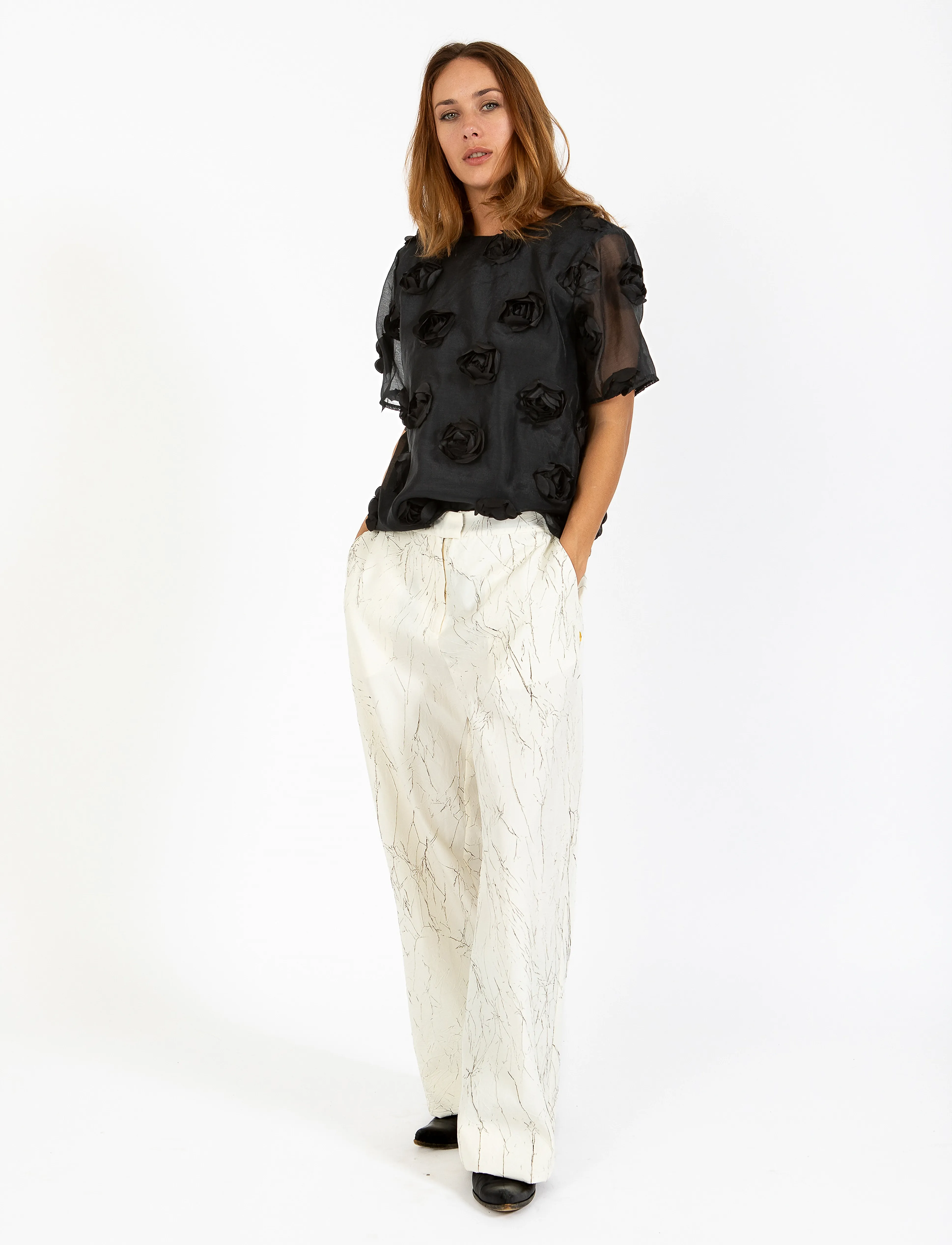 Crinkled Suit Pants Petra Fit