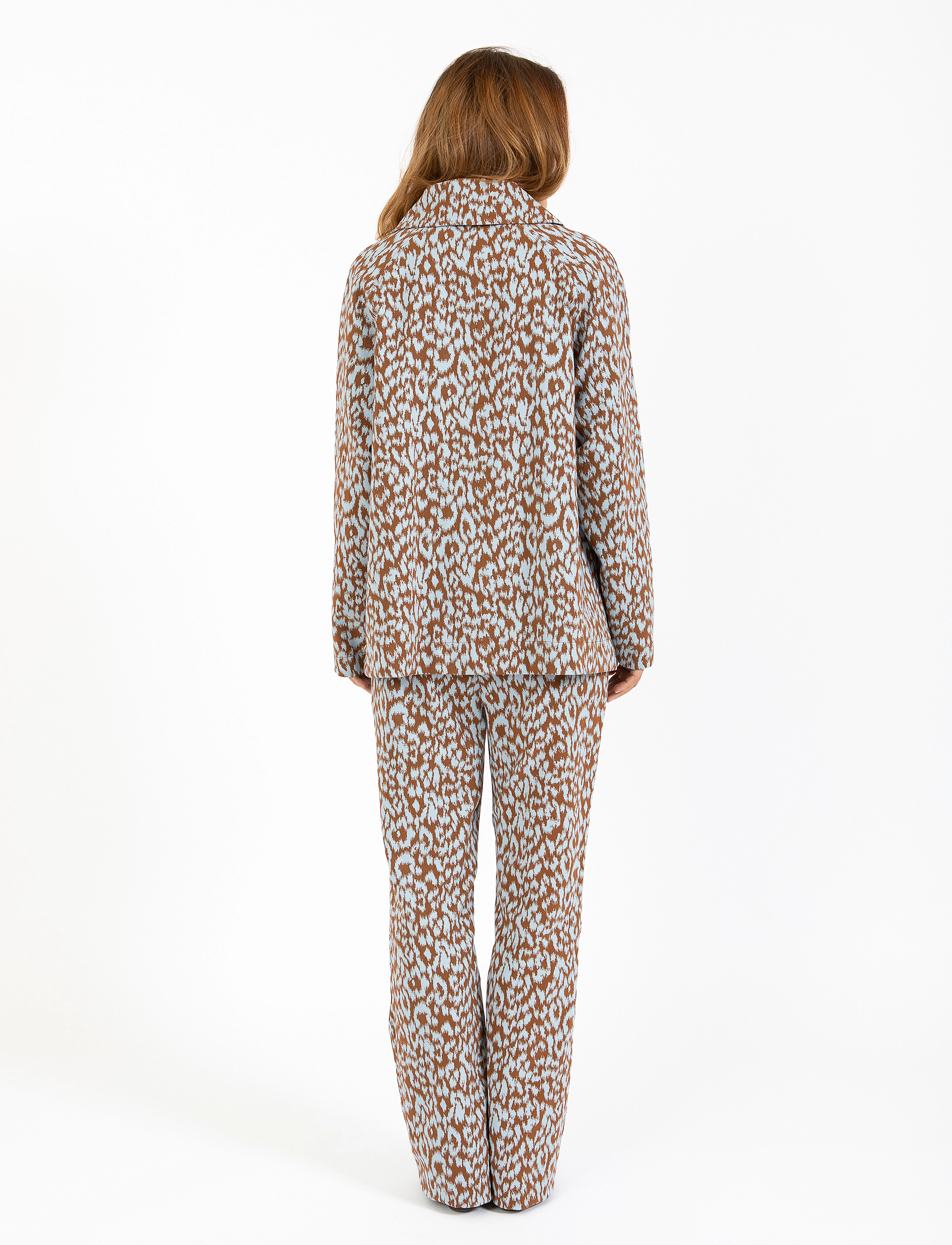 Coster Copenhagen - Leo pants - LUCIA fit - utsvängda byxor - ice leo jaquard - 5