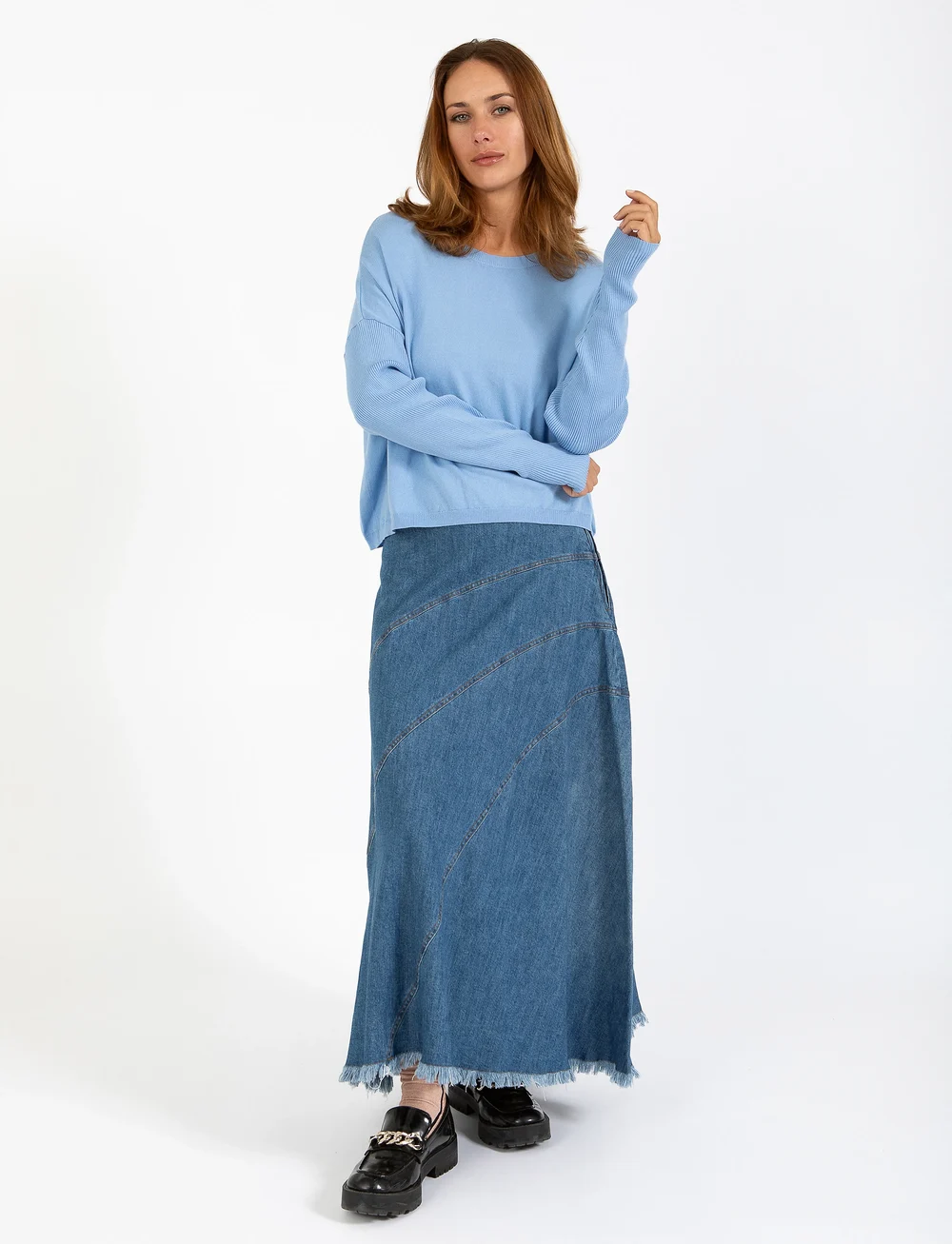Coster Copenhagen - Denim skirt - denim skirts - denim blue - 0
