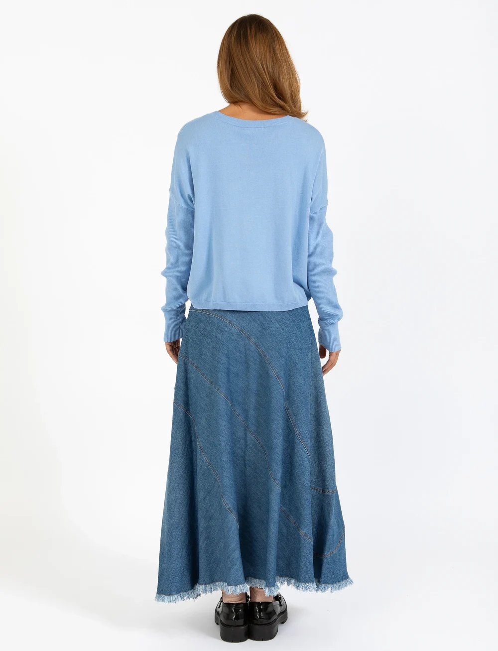 Coster Copenhagen - Denim skirt - denim skirts - denim blue - 3