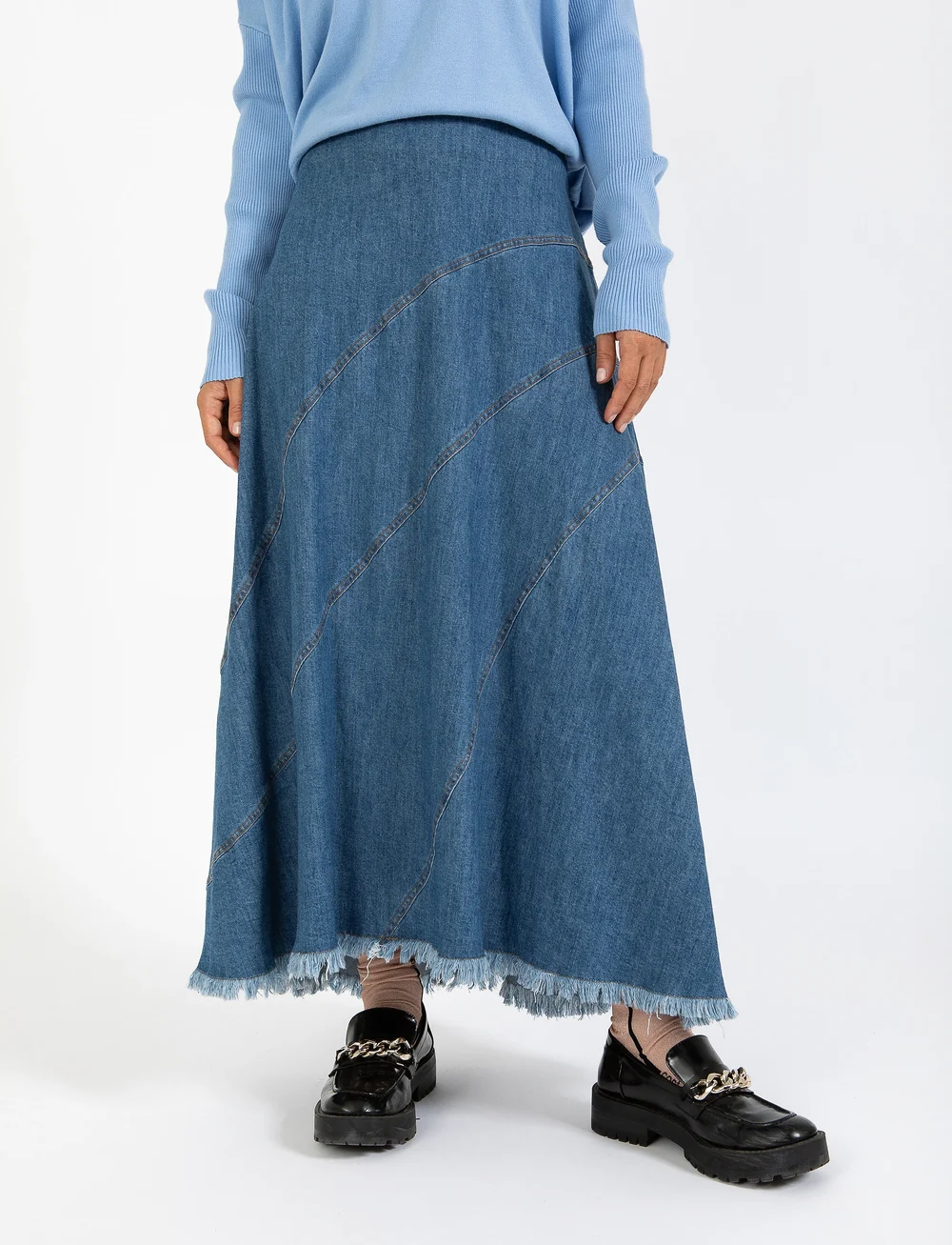 Coster Copenhagen - Denim skirt - denim skirts - denim blue - 4
