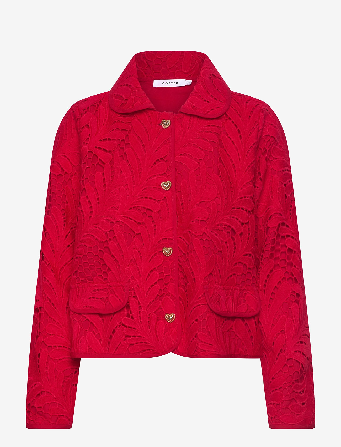 Coster Copenhagen - Lace jacket - kevadjakid - scarlet red - 0