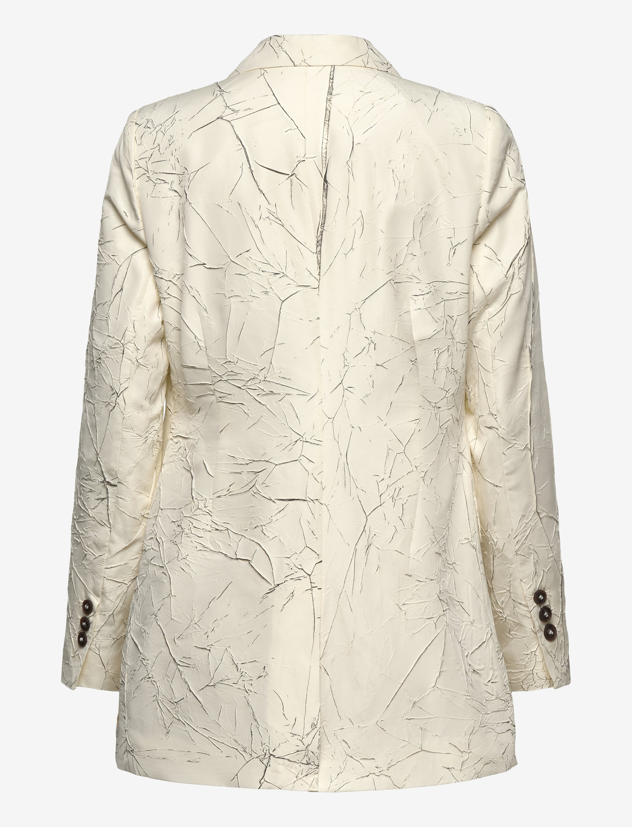 Coster Copenhagen - Crinkled blazer - Ühes joones nööpidega bleiserid - creme / black - 1