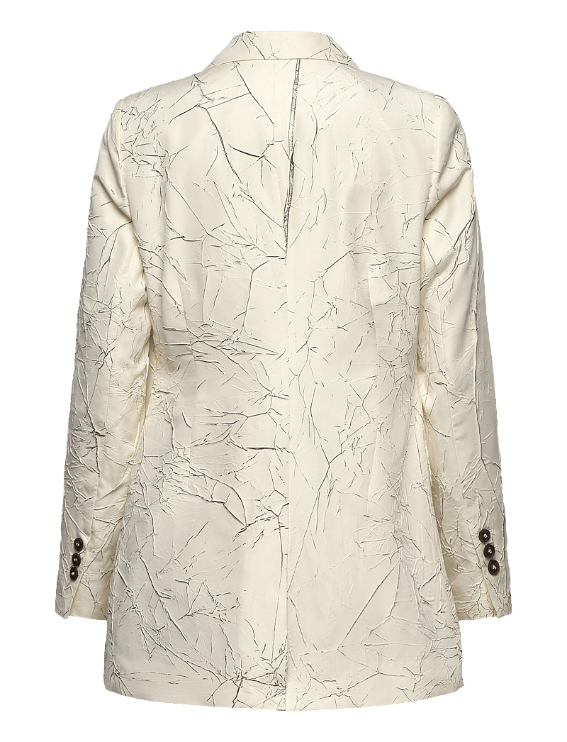 Coster Copenhagen - Crinkled blazer - Ühes joones nööpidega bleiserid - creme / black - 1