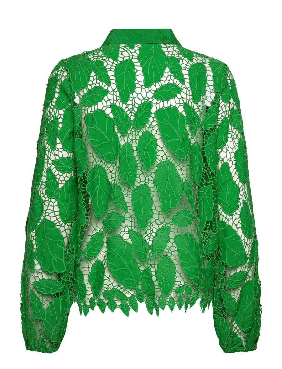 Coster Copenhagen - Lace shirt - chemises à manches longues - lush green - 2