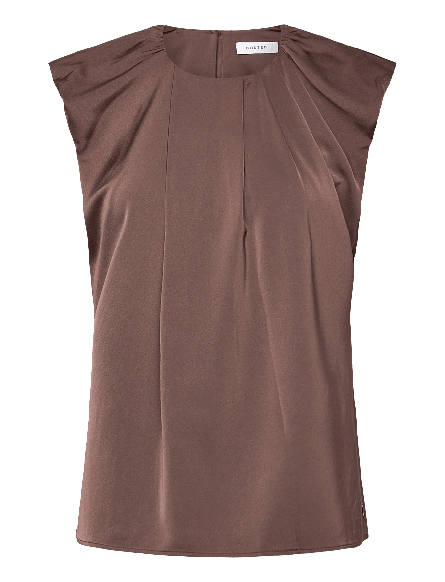 Coster Copenhagen - Draped top - Ärmellose blusen - warm brown - 0