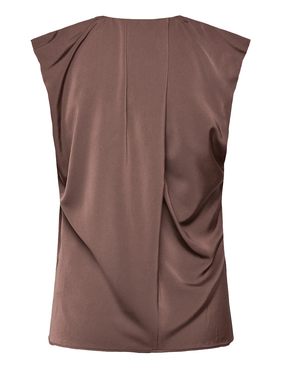 Coster Copenhagen - Draped top - Ärmellose blusen - warm brown - 1